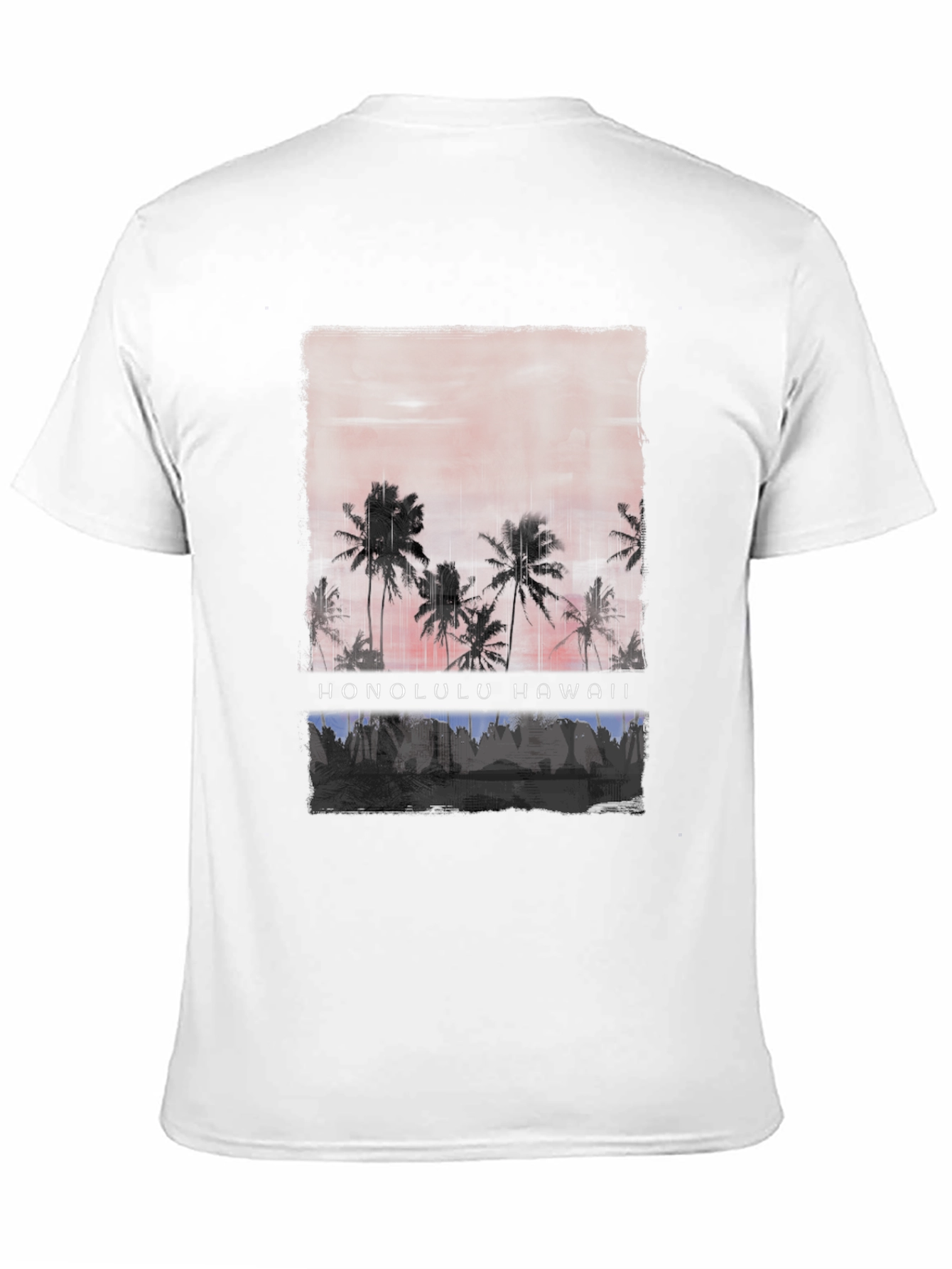 Honolulu Hawaii Palm Tree Graphic T-Shirt