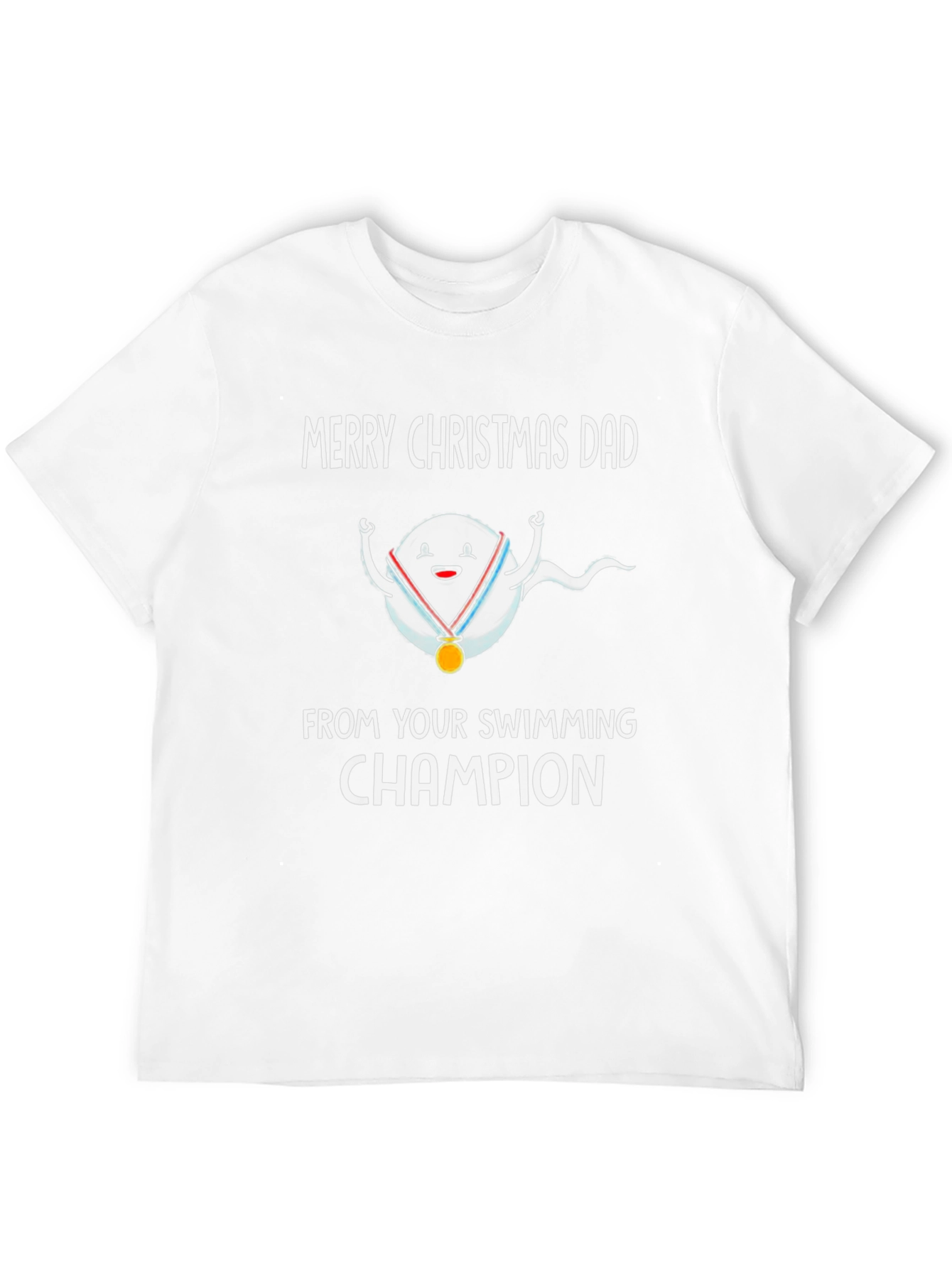 Funny Christmas Dad Swimming Champion T-Shirt