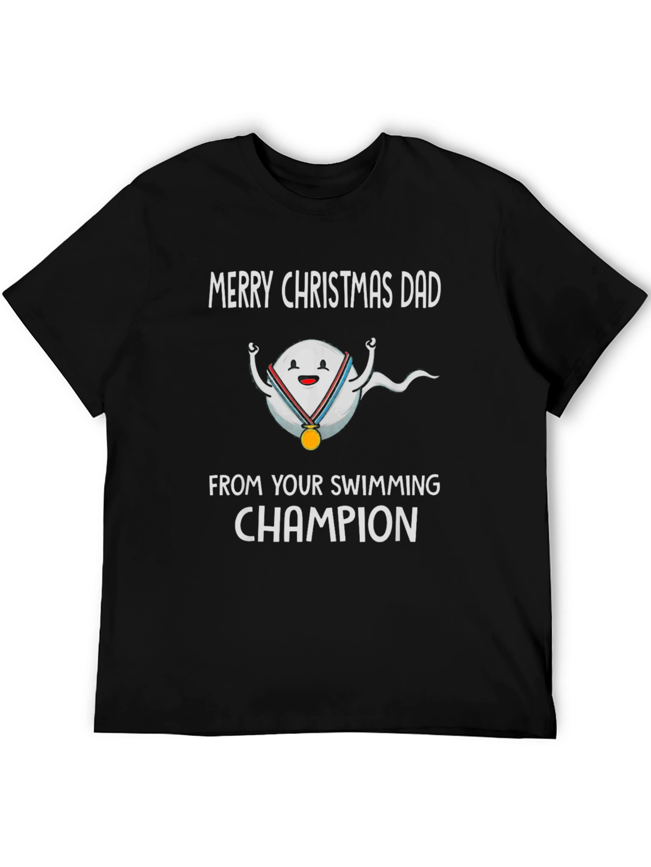 Funny Christmas Dad Swimming Champion T-Shirt