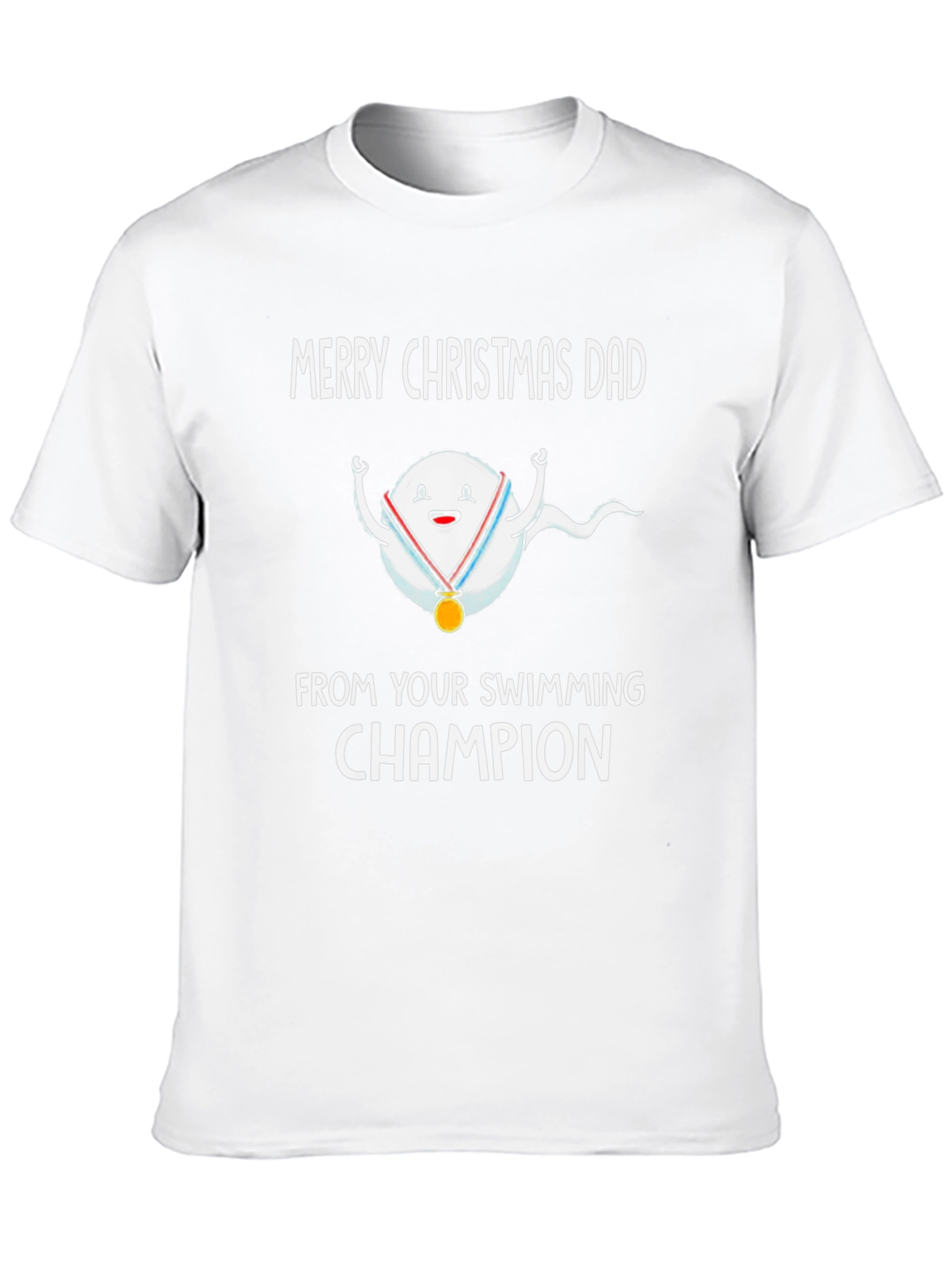 Funny Christmas Dad Swimming Champion T-Shirt