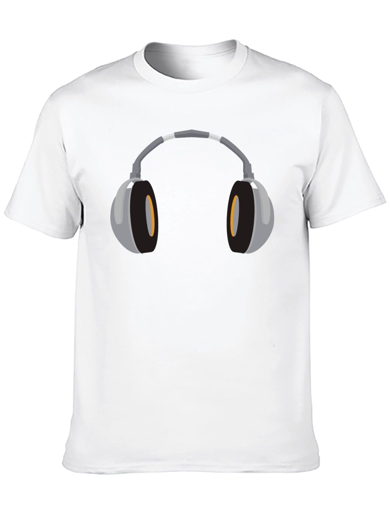 Headphone Graphic Tee - Stylish Black T-Shirt