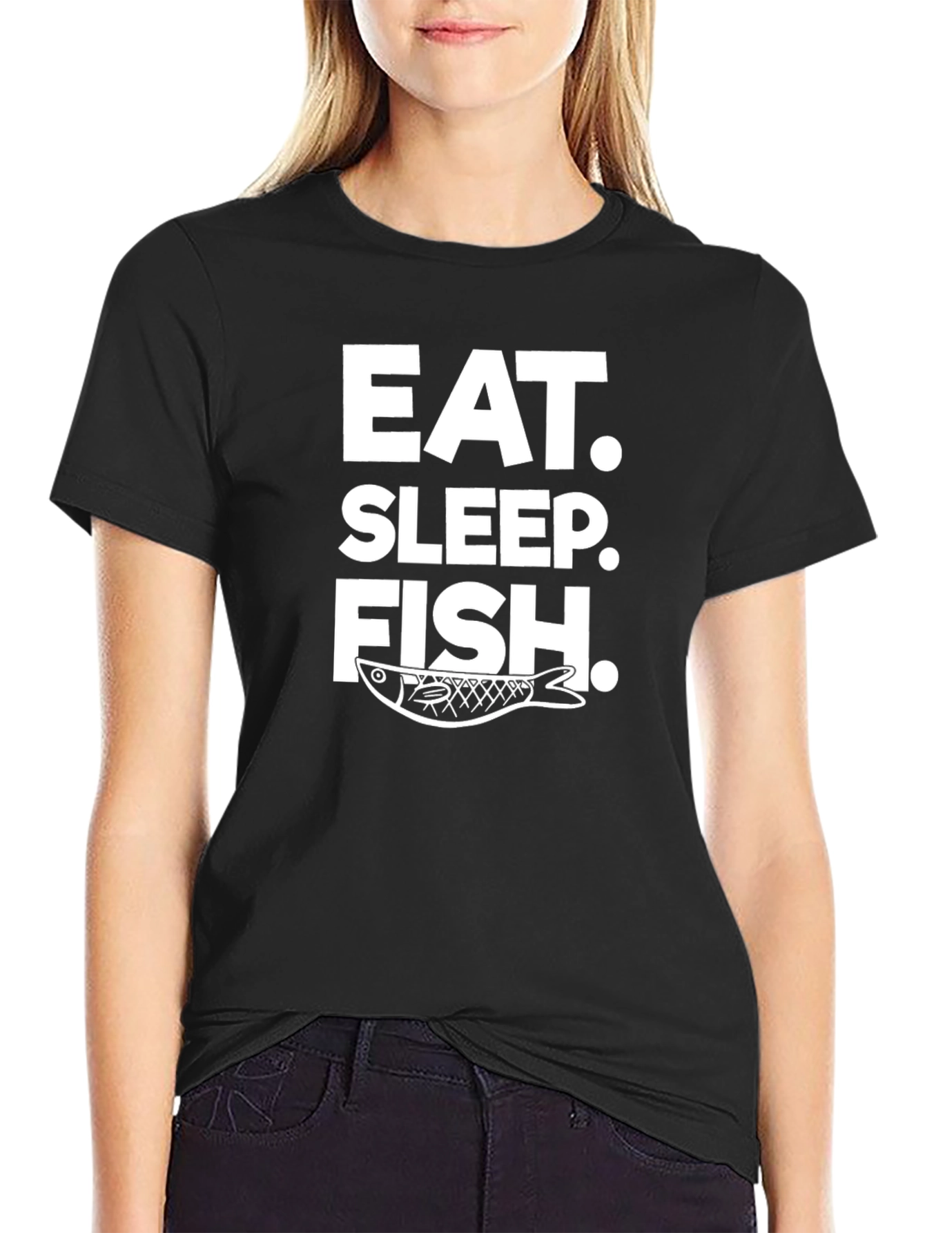 Eat Sleep Fish T-Shirt - Funny Fishing Tee
