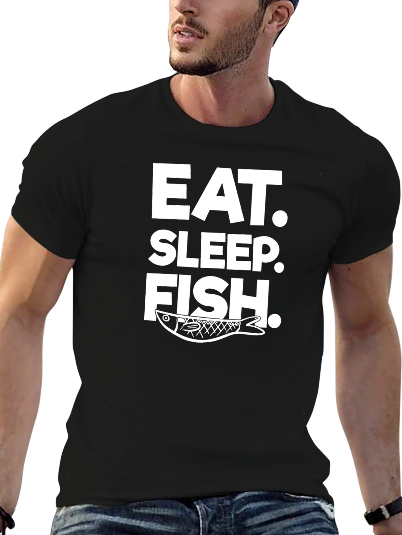 Eat Sleep Fish T-Shirt - Funny Fishing Tee