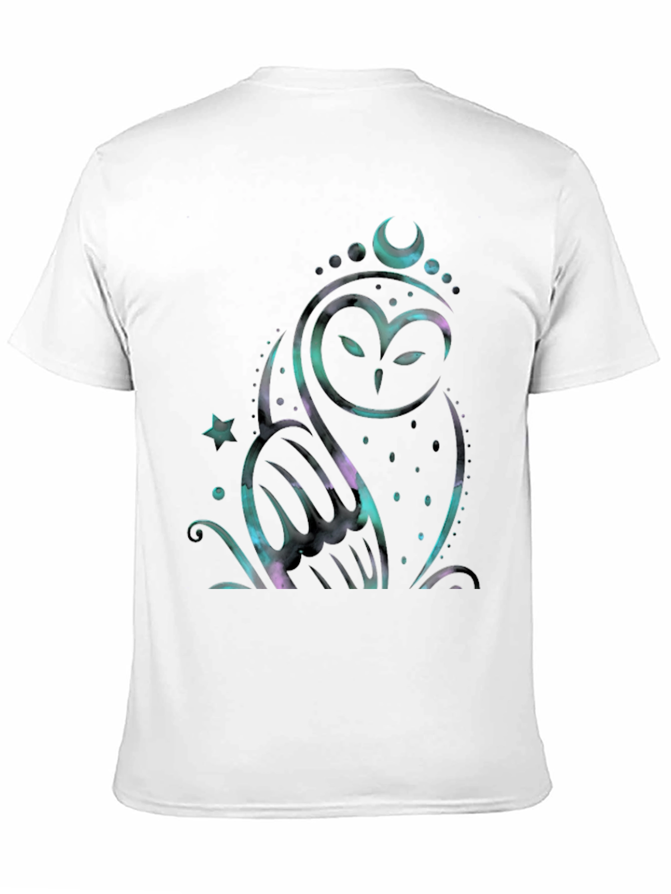 Mystic Owl Graphic Tee - Celestial Design