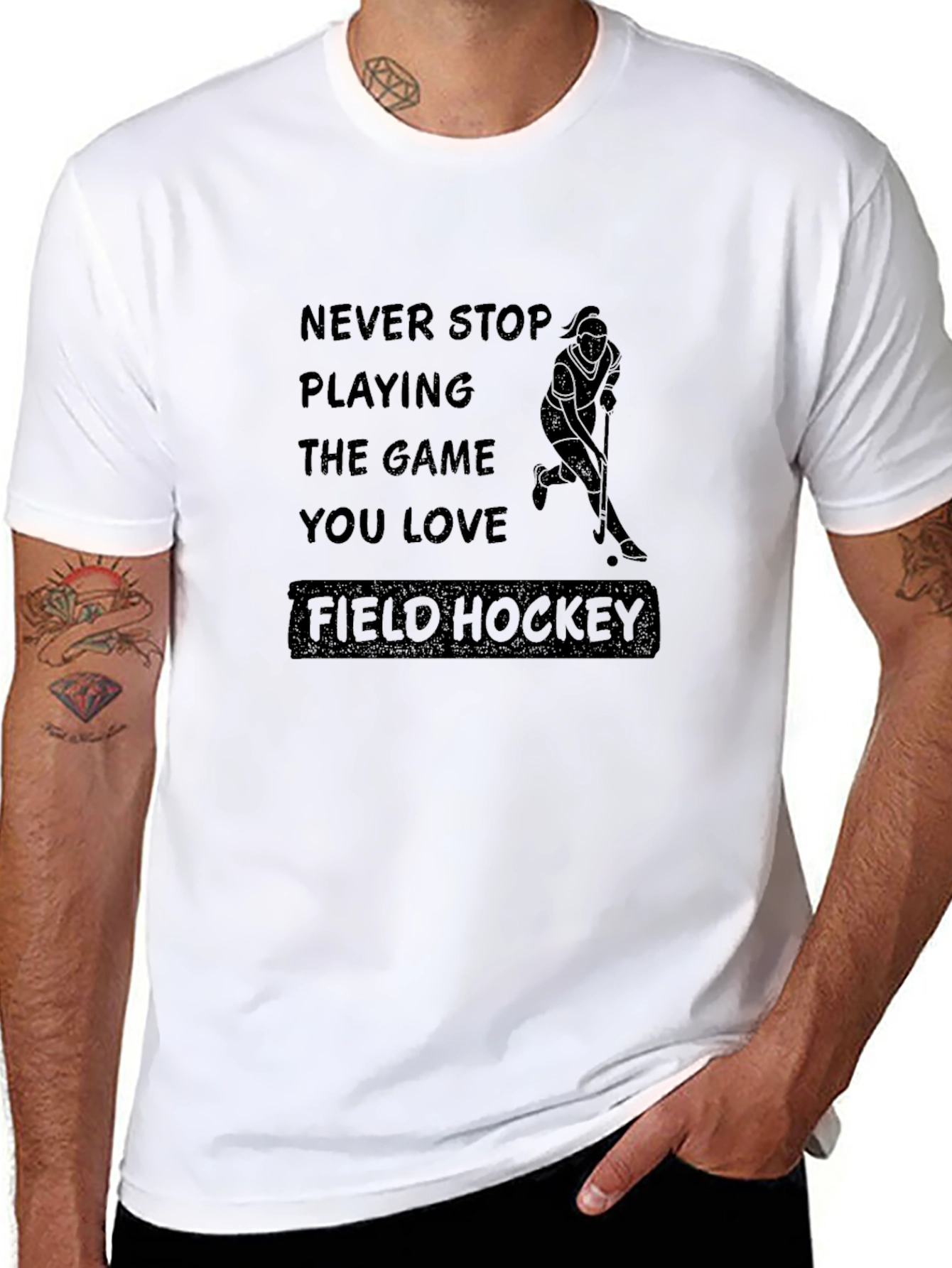 Field Hockey T-Shirt: Never Stop Playing