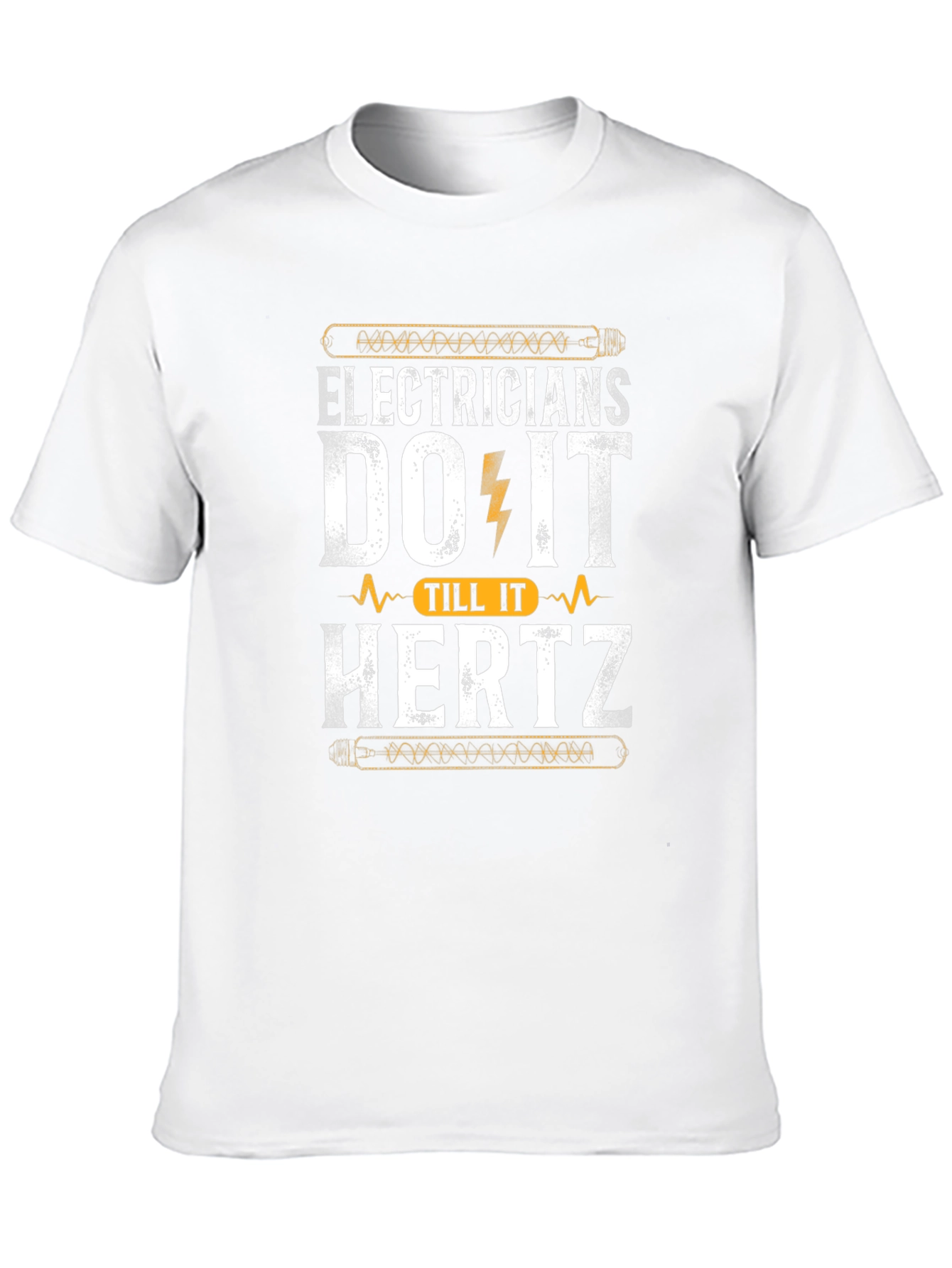 Electricians Do It Till It Hertz Black T-Shirt