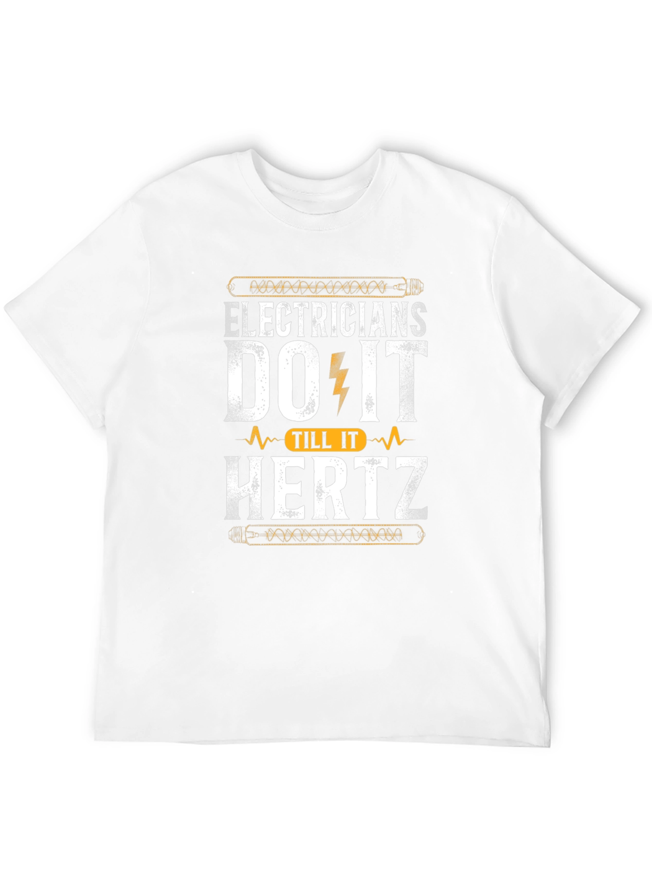Electricians Do It Till It Hertz Black T-Shirt