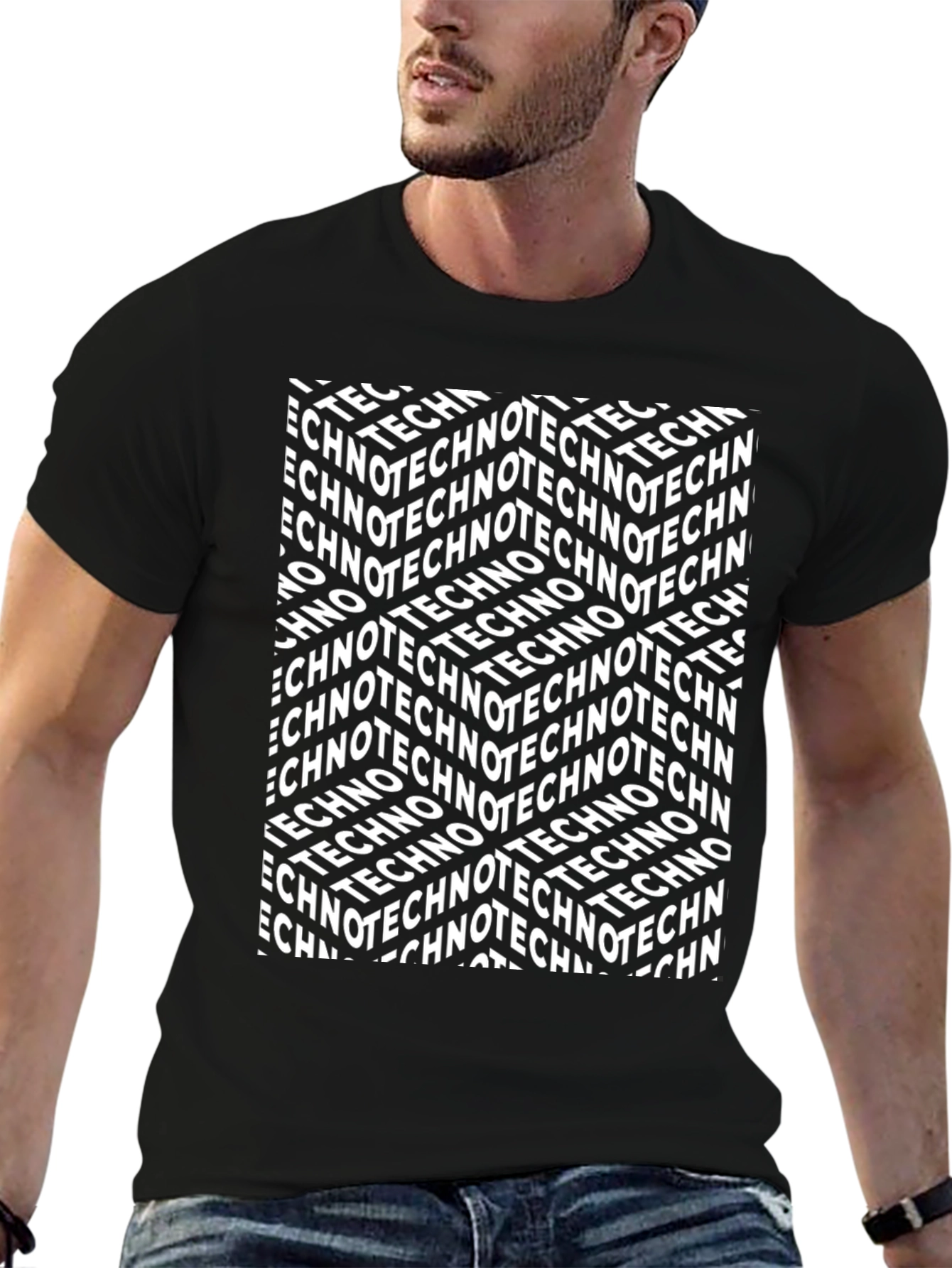 Abstract Techno Graphic T-Shirt