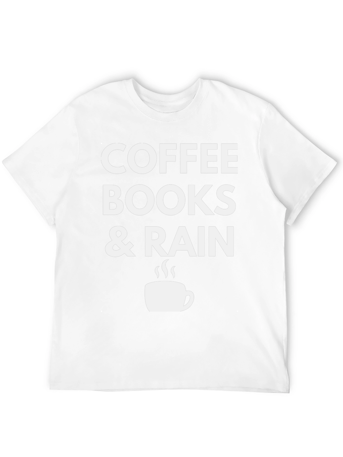 Coffee Books & Rain Black T-Shirt