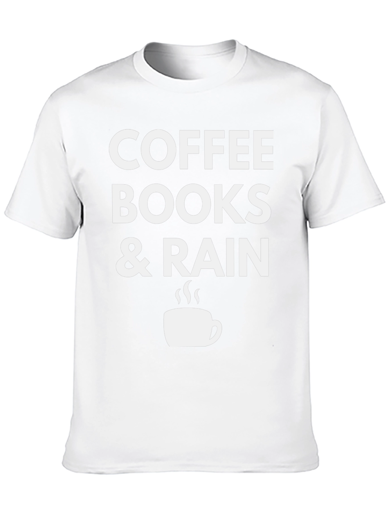 Coffee Books & Rain Black T-Shirt