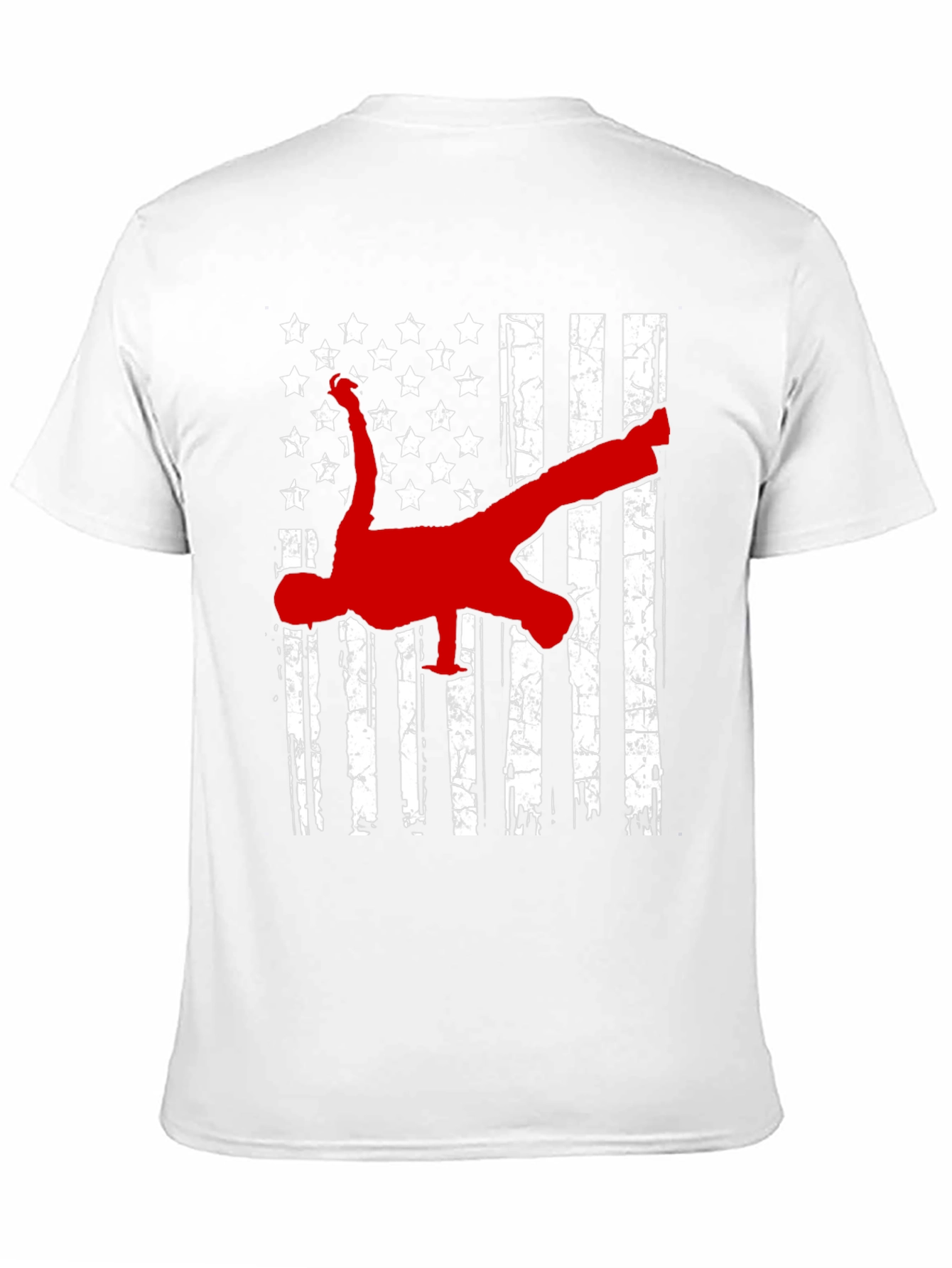 American Flag Breakdancer Graphic T-Shirt