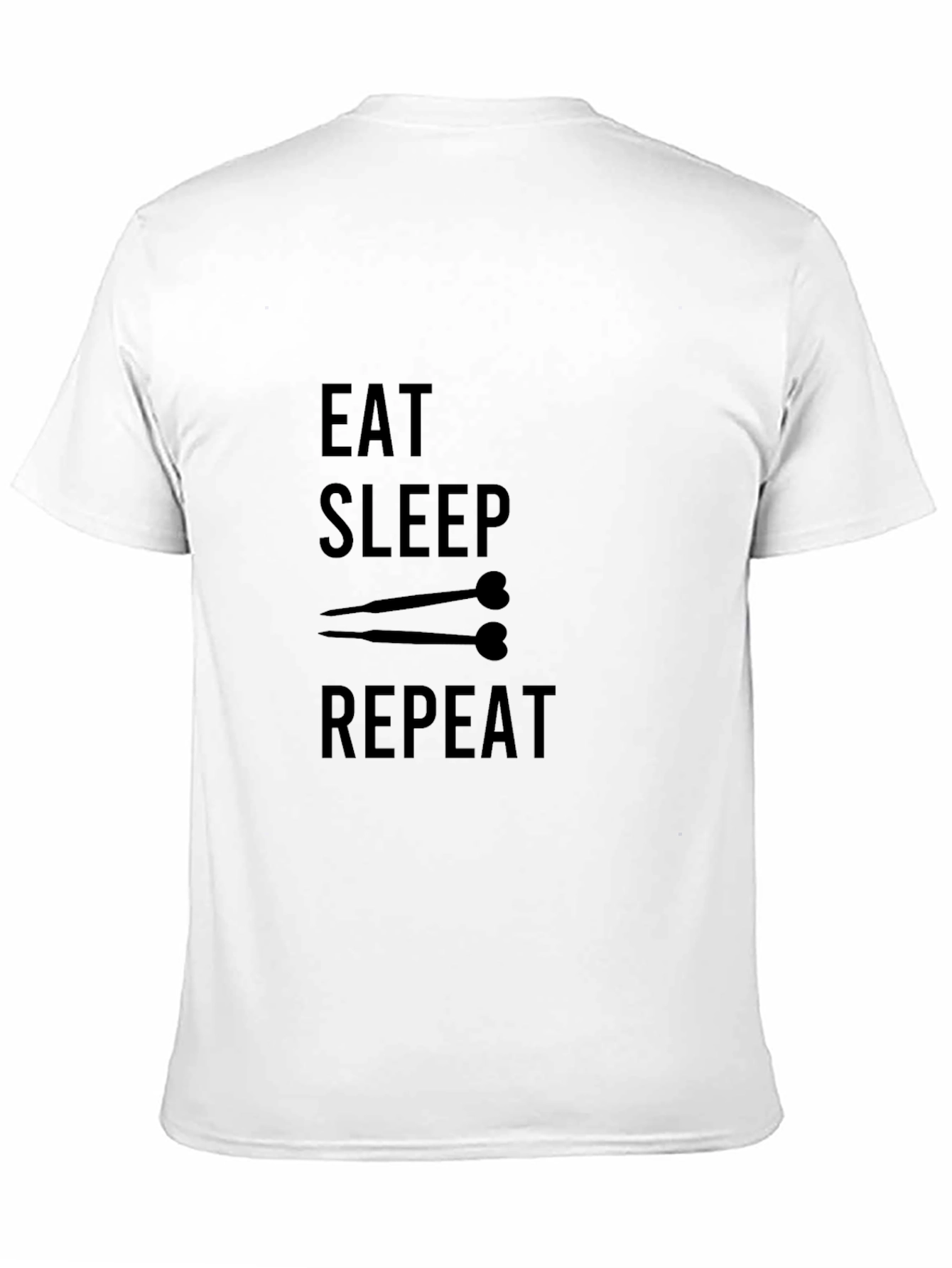 Eat Sleep Darts Repeat Black T-Shirt