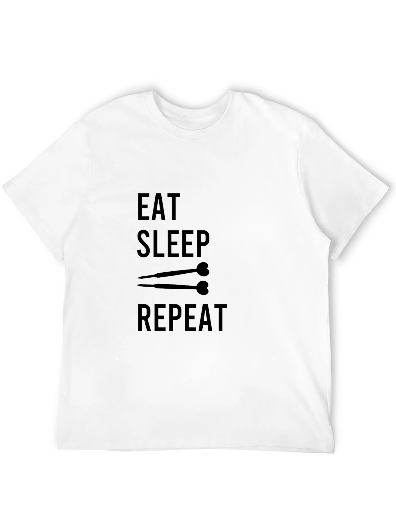 Eat Sleep Darts Repeat Black T-Shirt