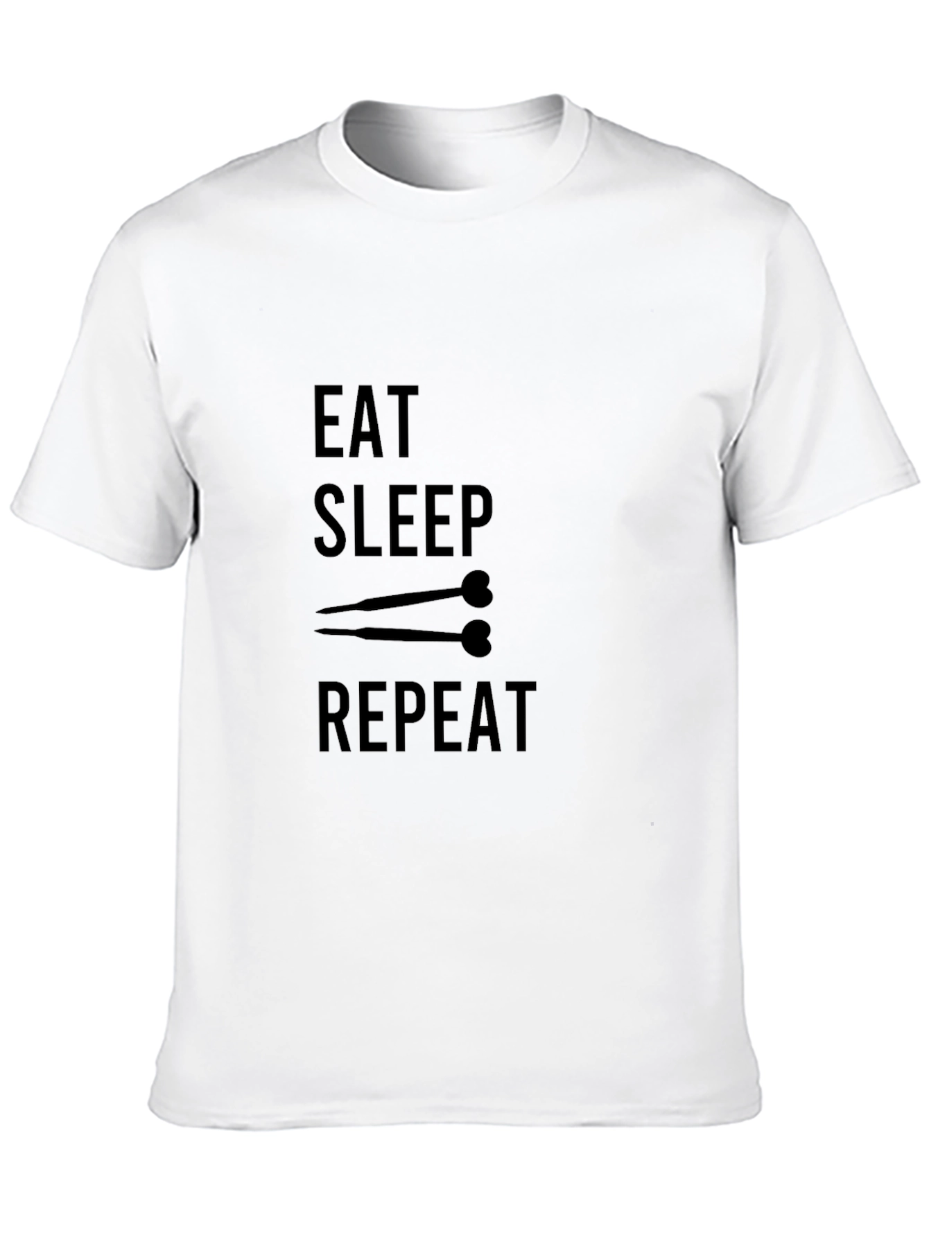 Eat Sleep Darts Repeat Black T-Shirt