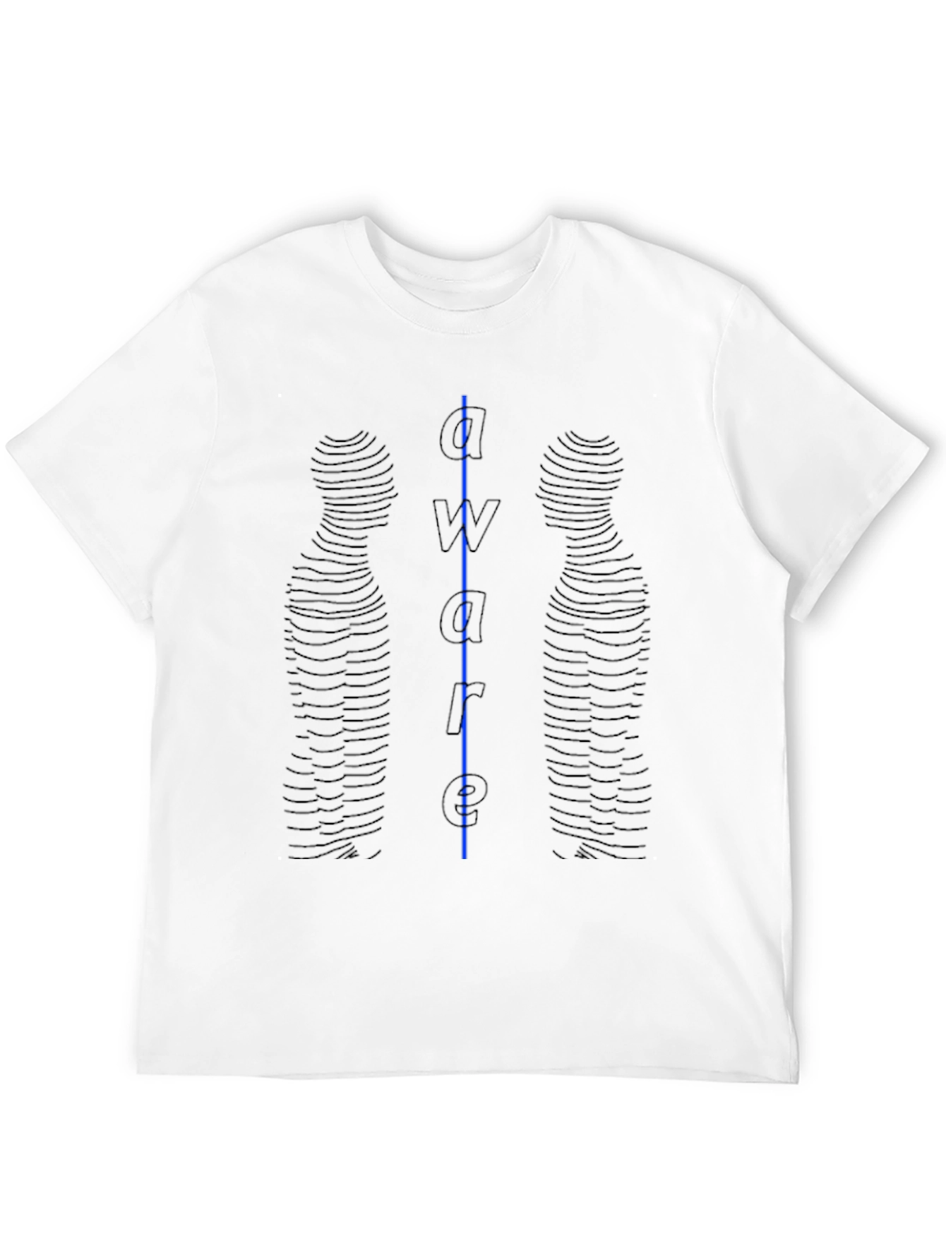 Aware Graphic Tee - Mens Black Cotton T-Shirt