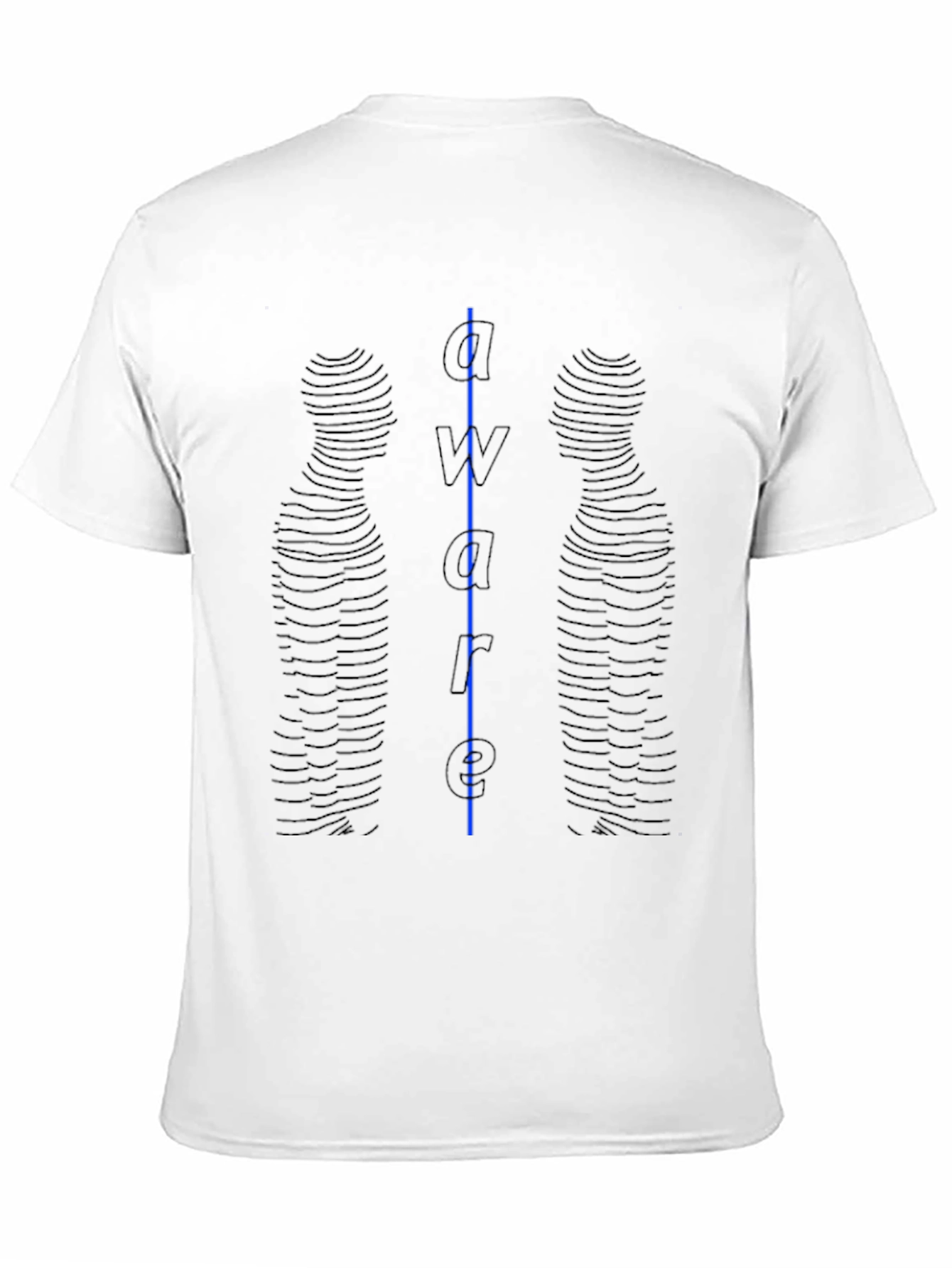 Aware Graphic Tee - Mens Black Cotton T-Shirt