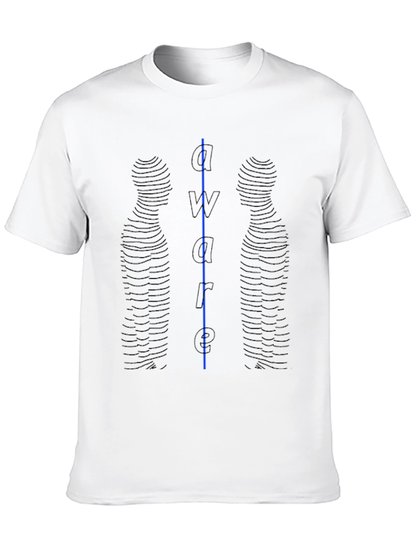 Aware Graphic Tee - Mens Black Cotton T-Shirt