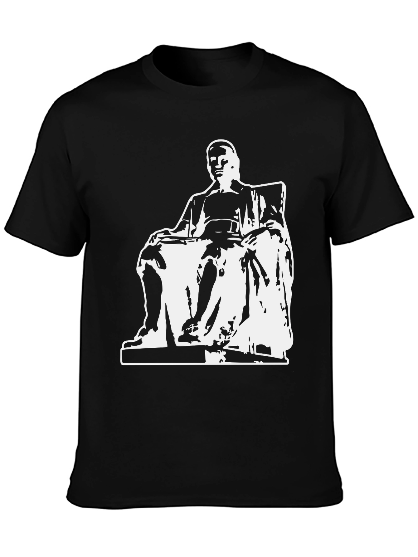Statue Graphic Black T-Shirt - Bold Design