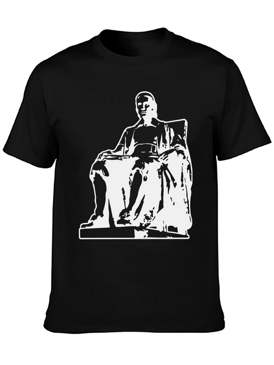 Statue Graphic Black T-Shirt - Bold Design