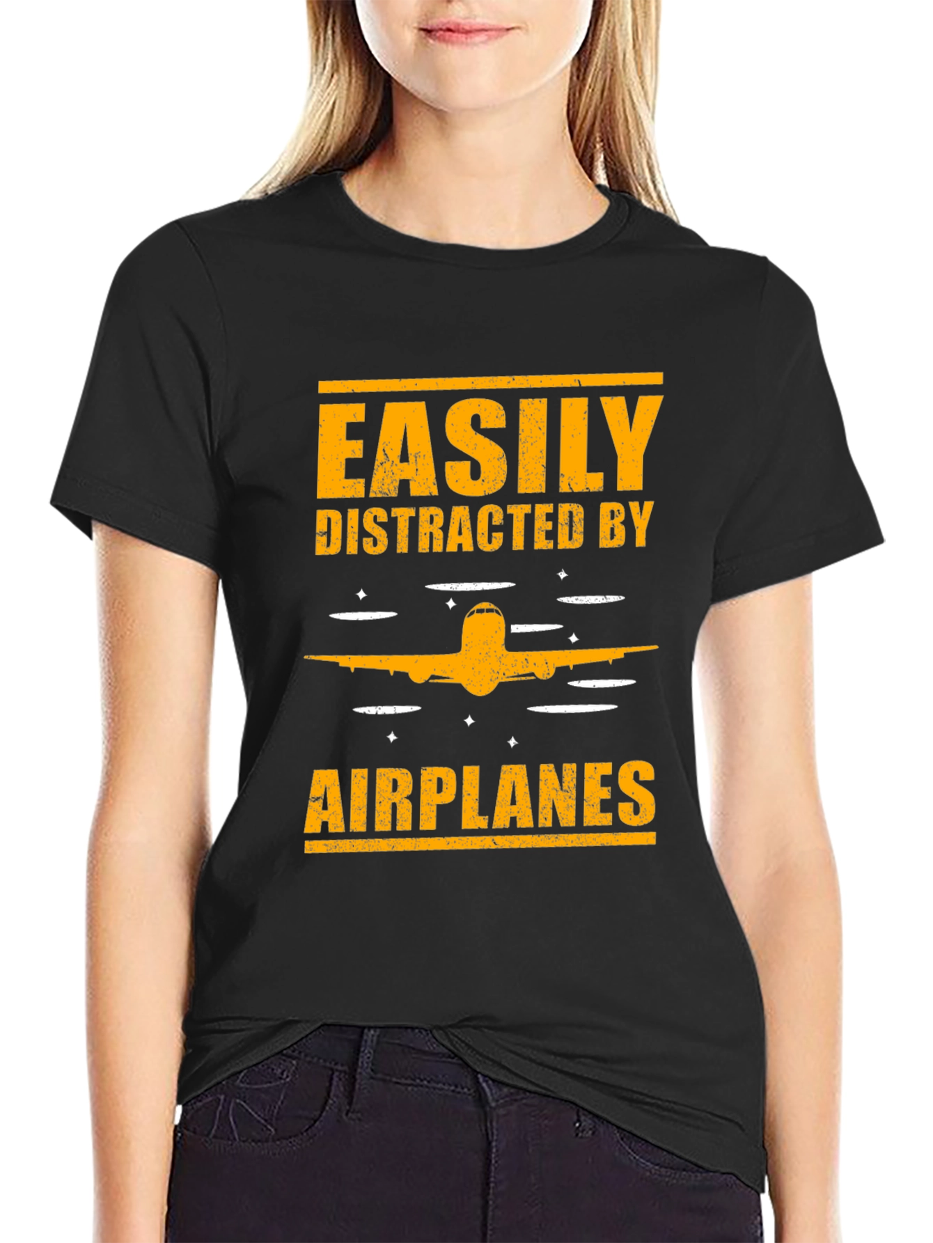 Easily Distracted by Airplanes T-Shirt