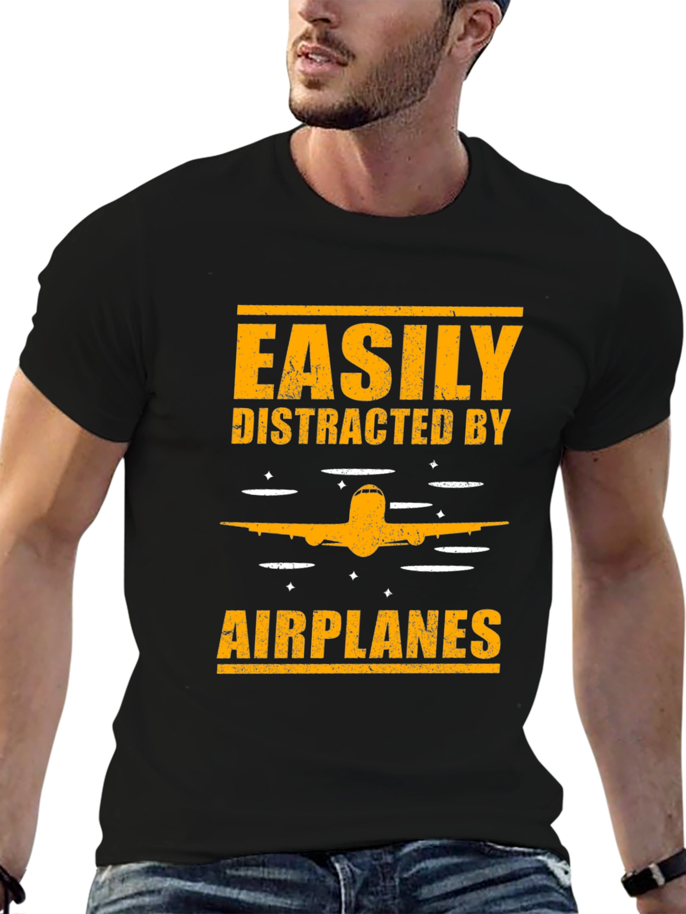Easily Distracted by Airplanes T-Shirt