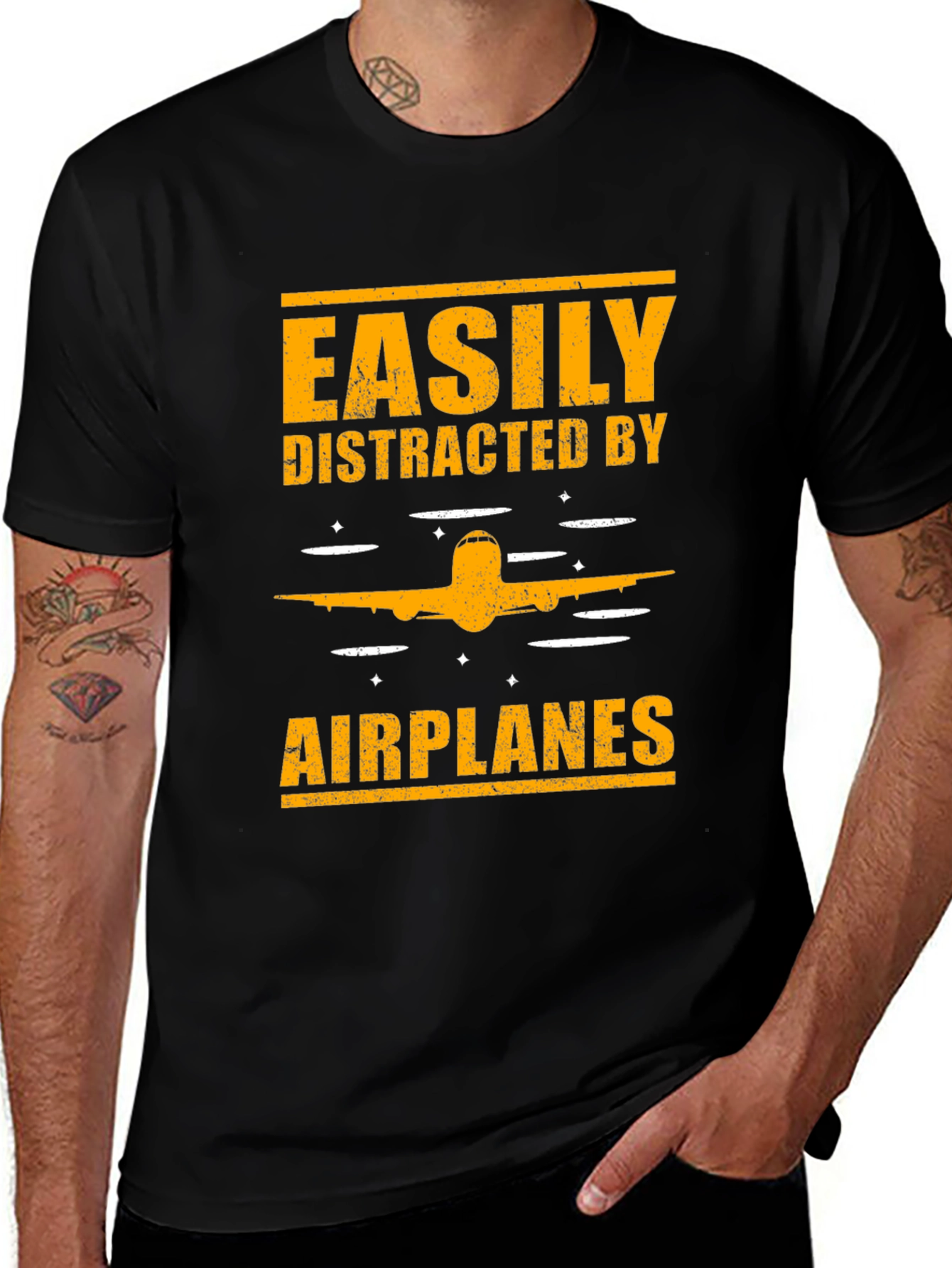 Easily Distracted by Airplanes T-Shirt