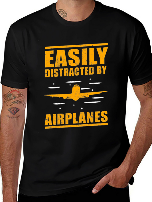 Easily Distracted by Airplanes T-Shirt