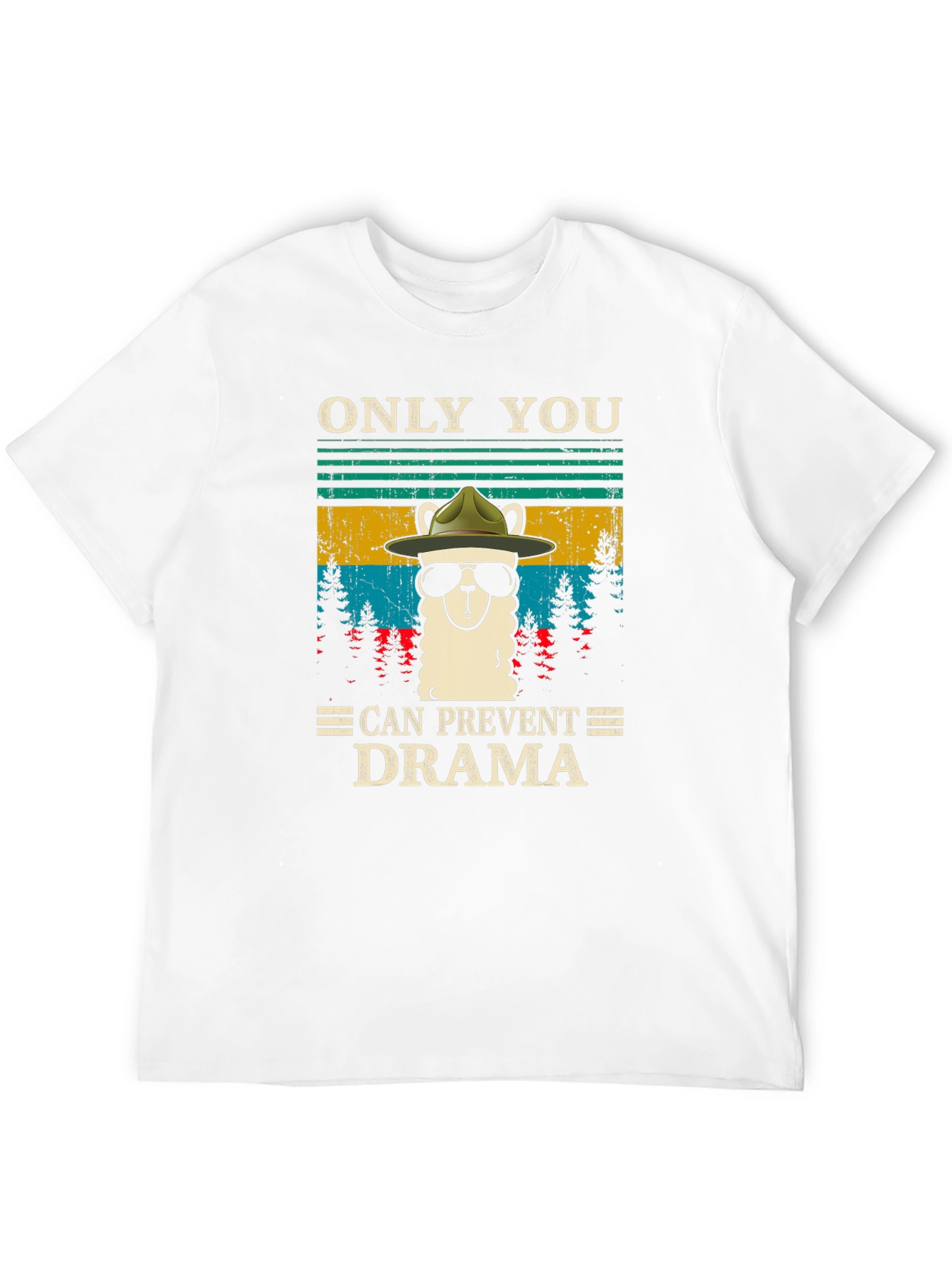 Funny Llama Forest Ranger T-Shirt
