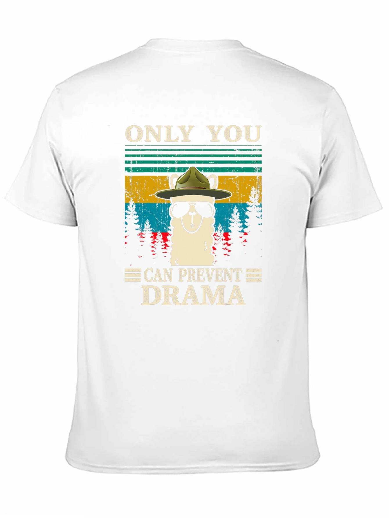 Funny Llama Forest Ranger T-Shirt