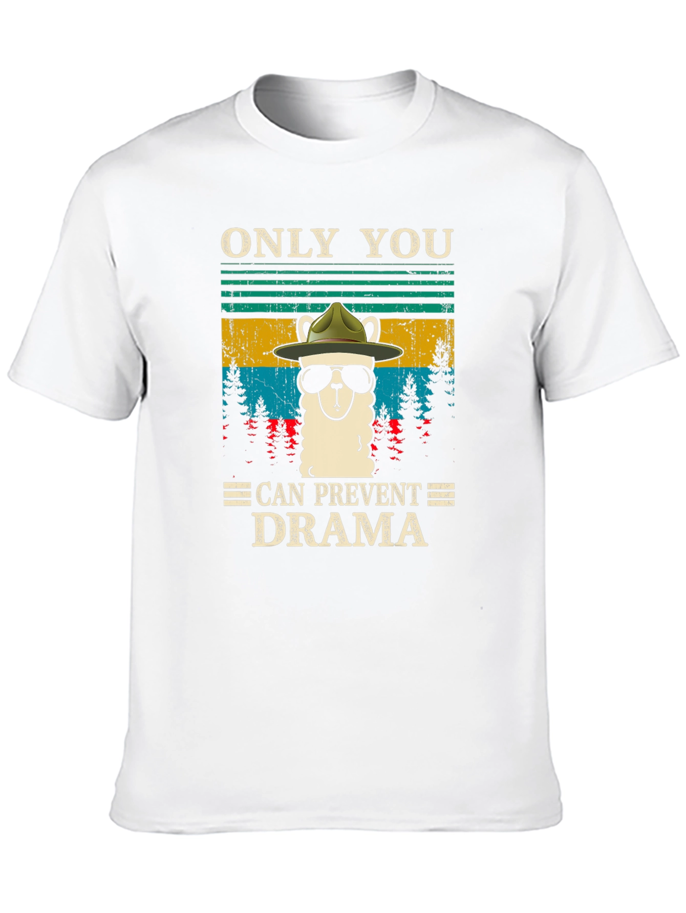 Funny Llama Forest Ranger T-Shirt