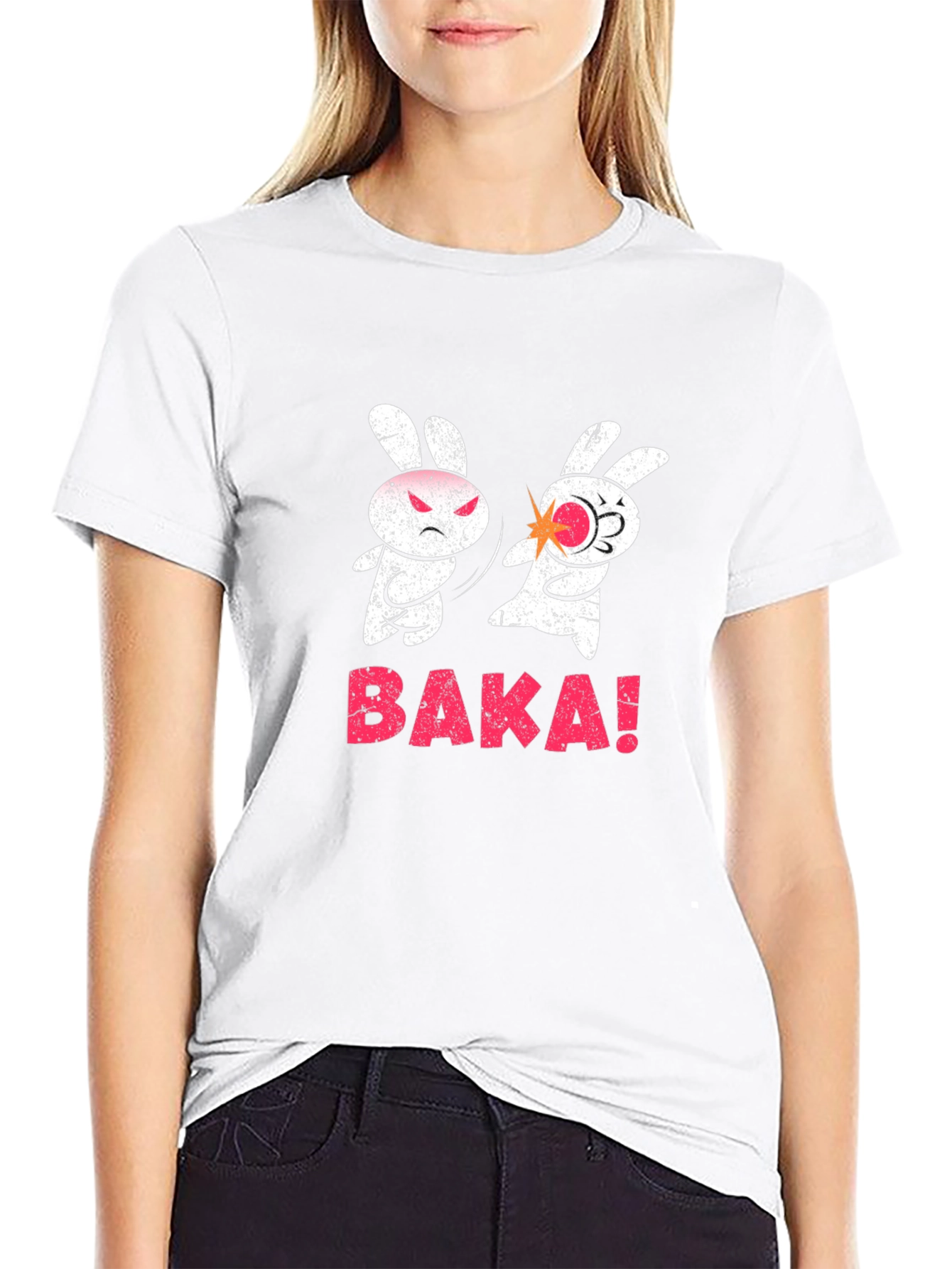 Baka Funny Bunny Slap T-Shirt