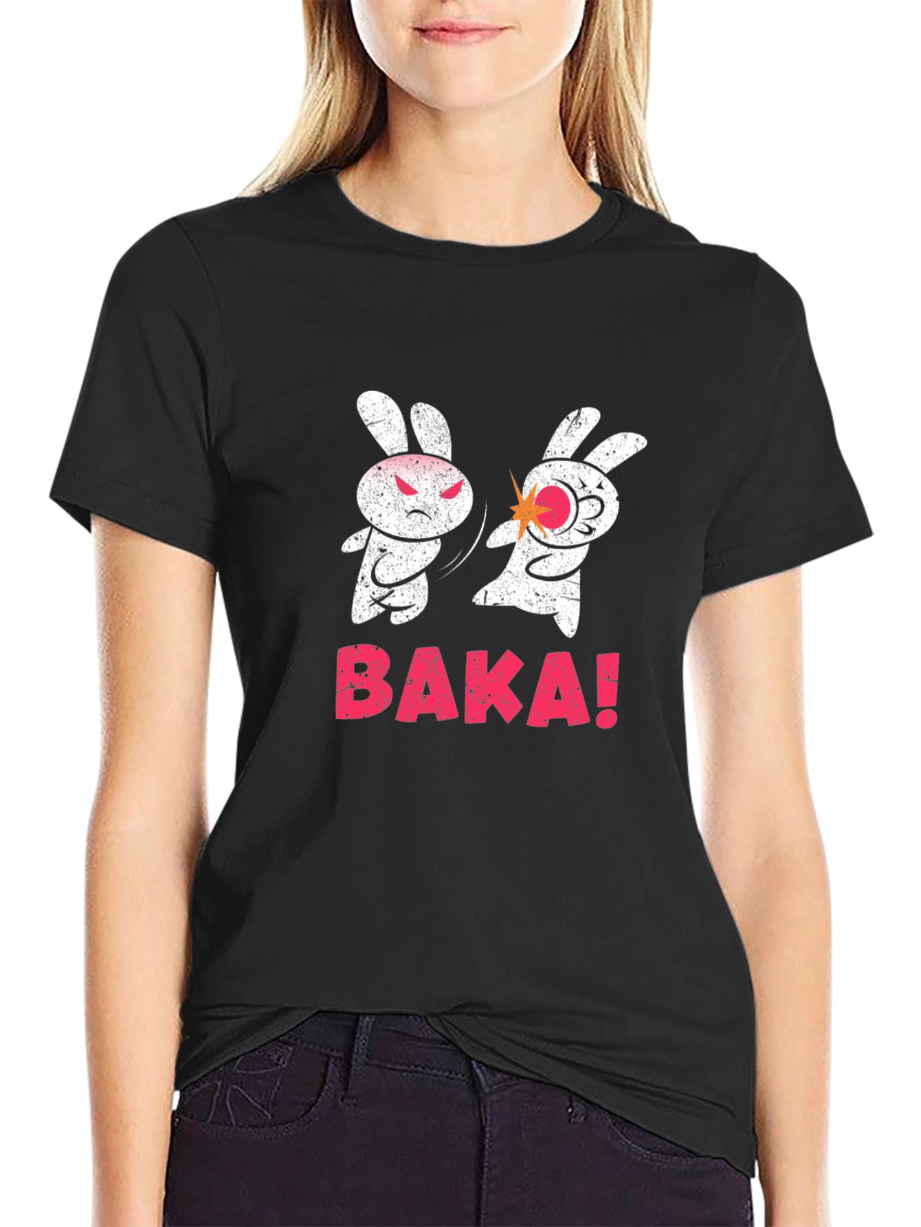 Baka Funny Bunny Slap T-Shirt