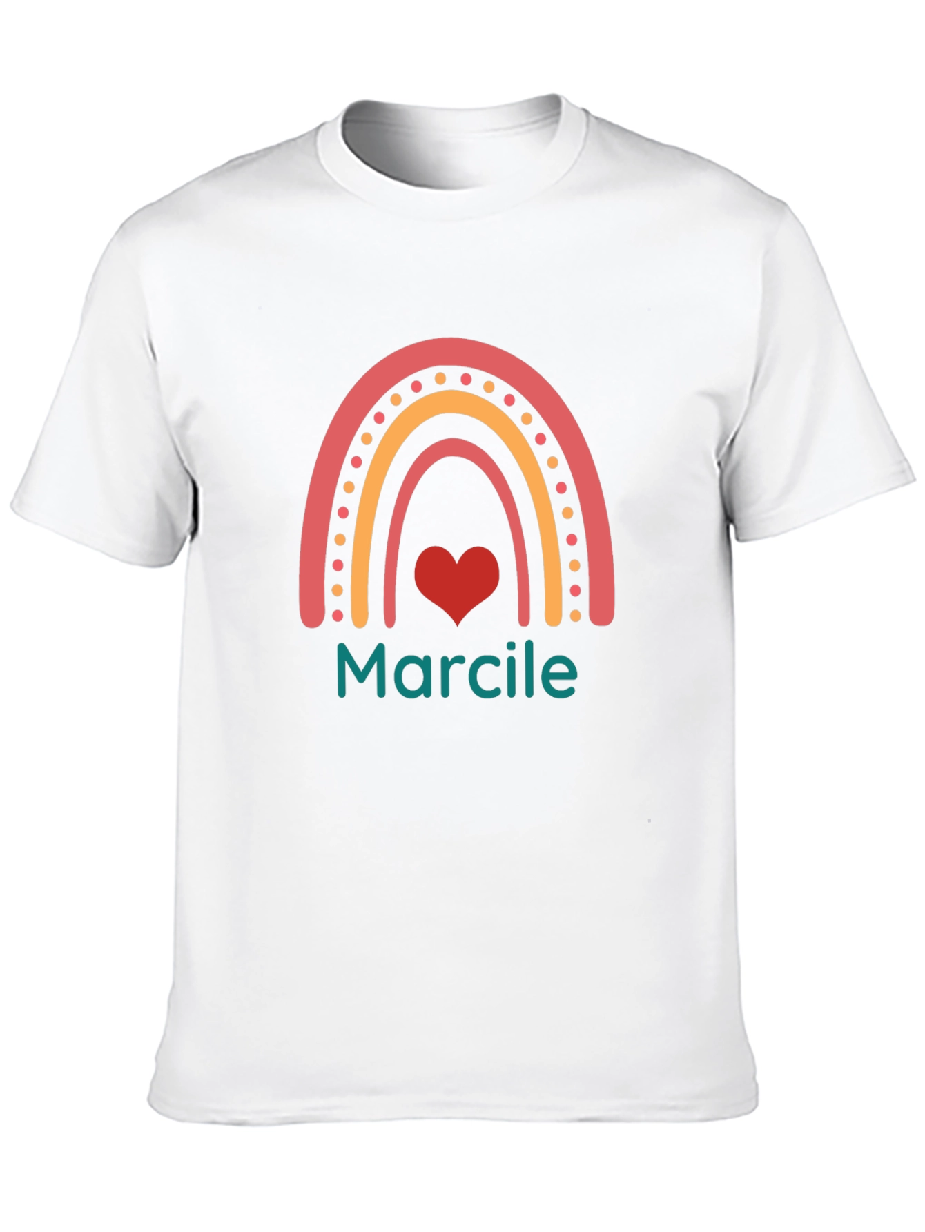 Rainbow Marcile Personalized Black T-Shirt