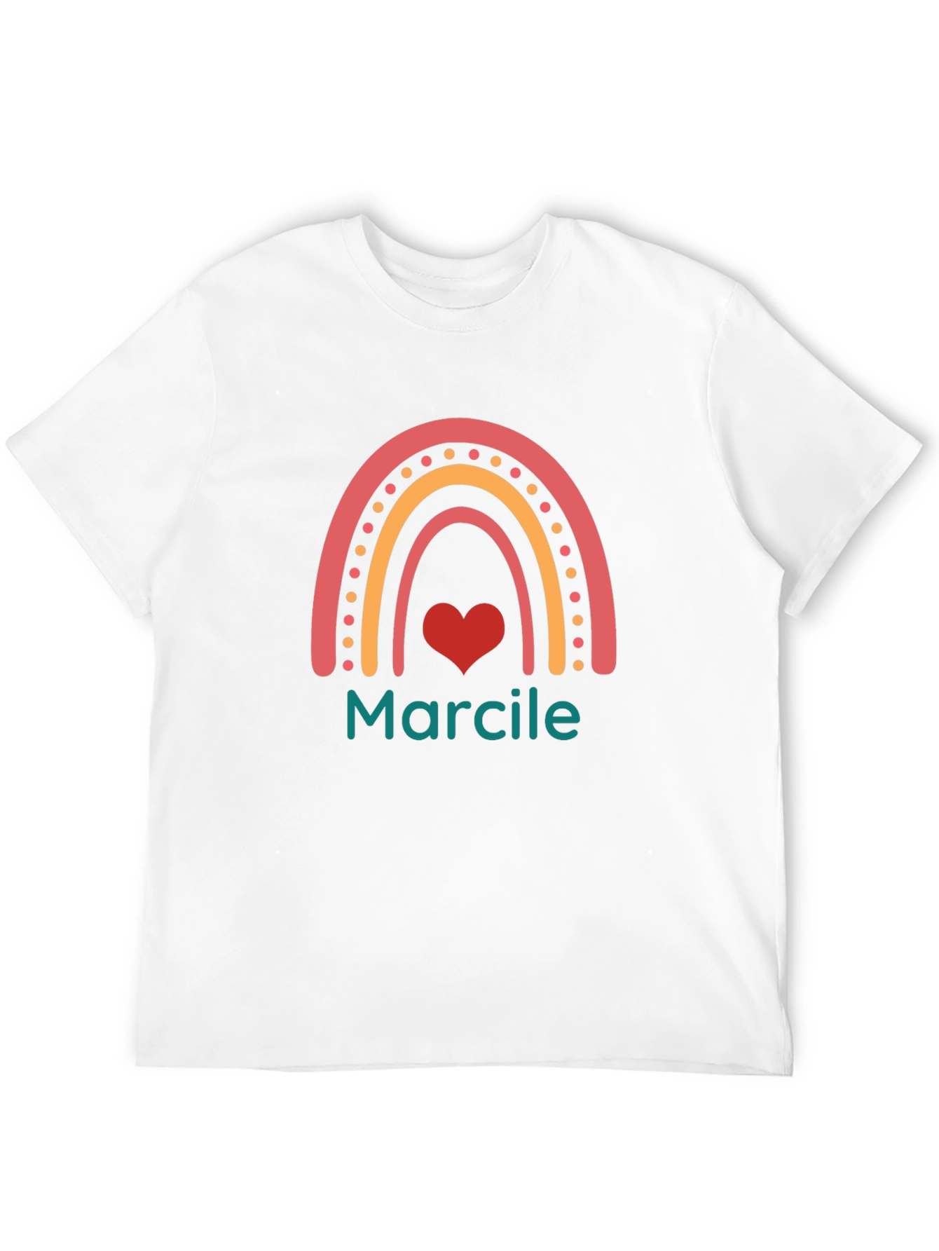 Rainbow Marcile Personalized Black T-Shirt