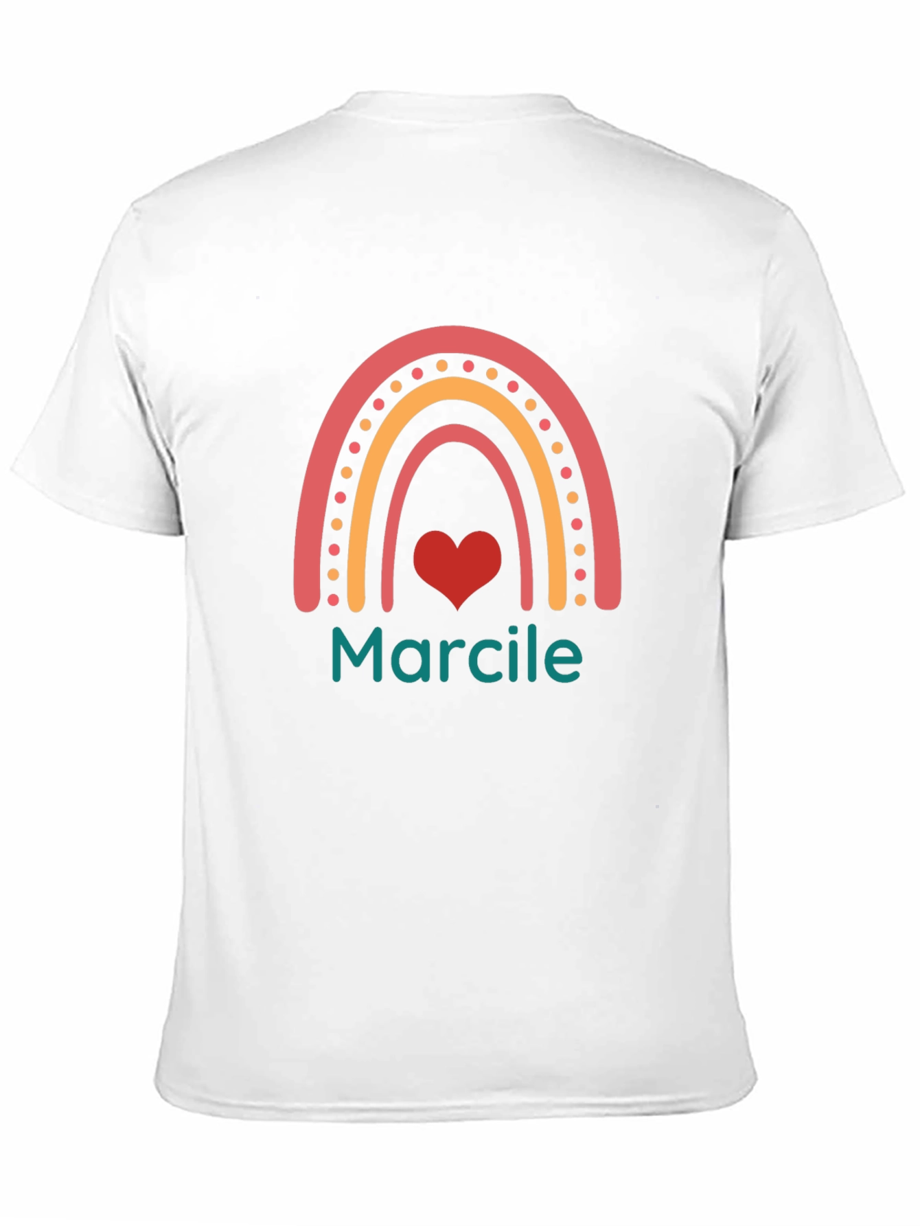 Rainbow Marcile Personalized Black T-Shirt