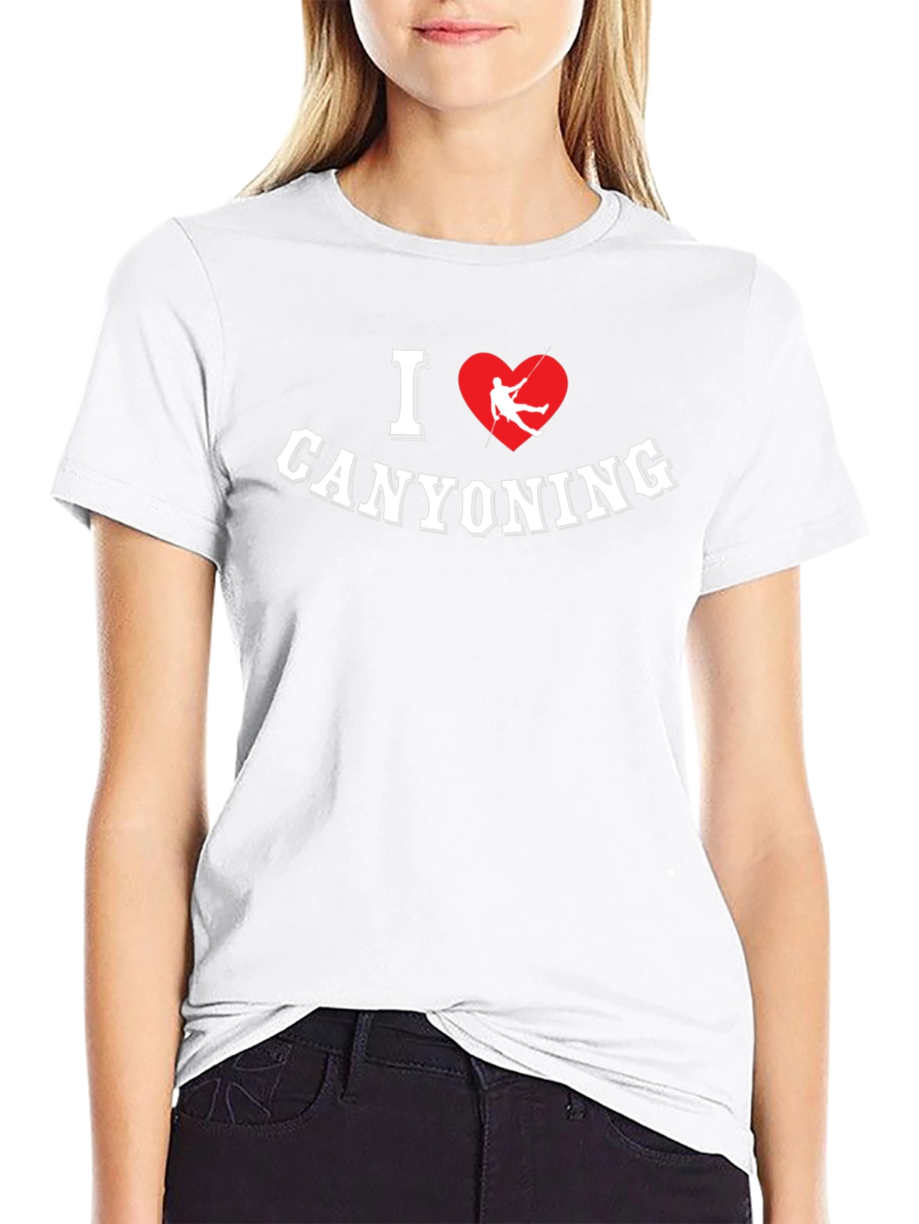 I Love Canyoning Black Graphic Tee
