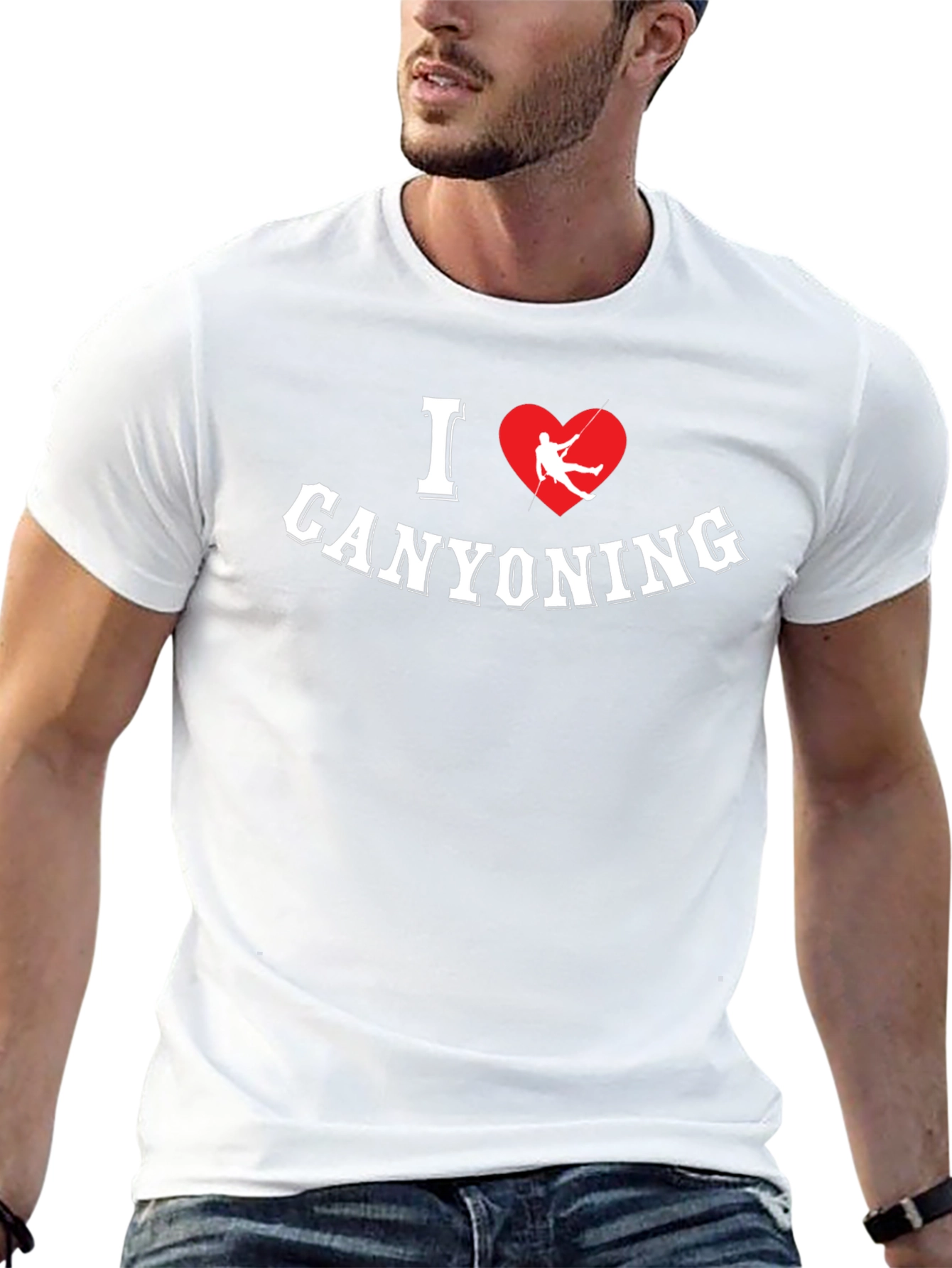 I Love Canyoning Black Graphic Tee