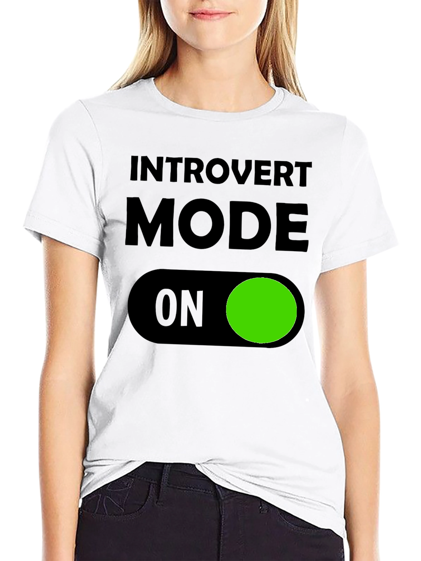 Introvert Mode ON T-Shirt - Black Graphic Tee