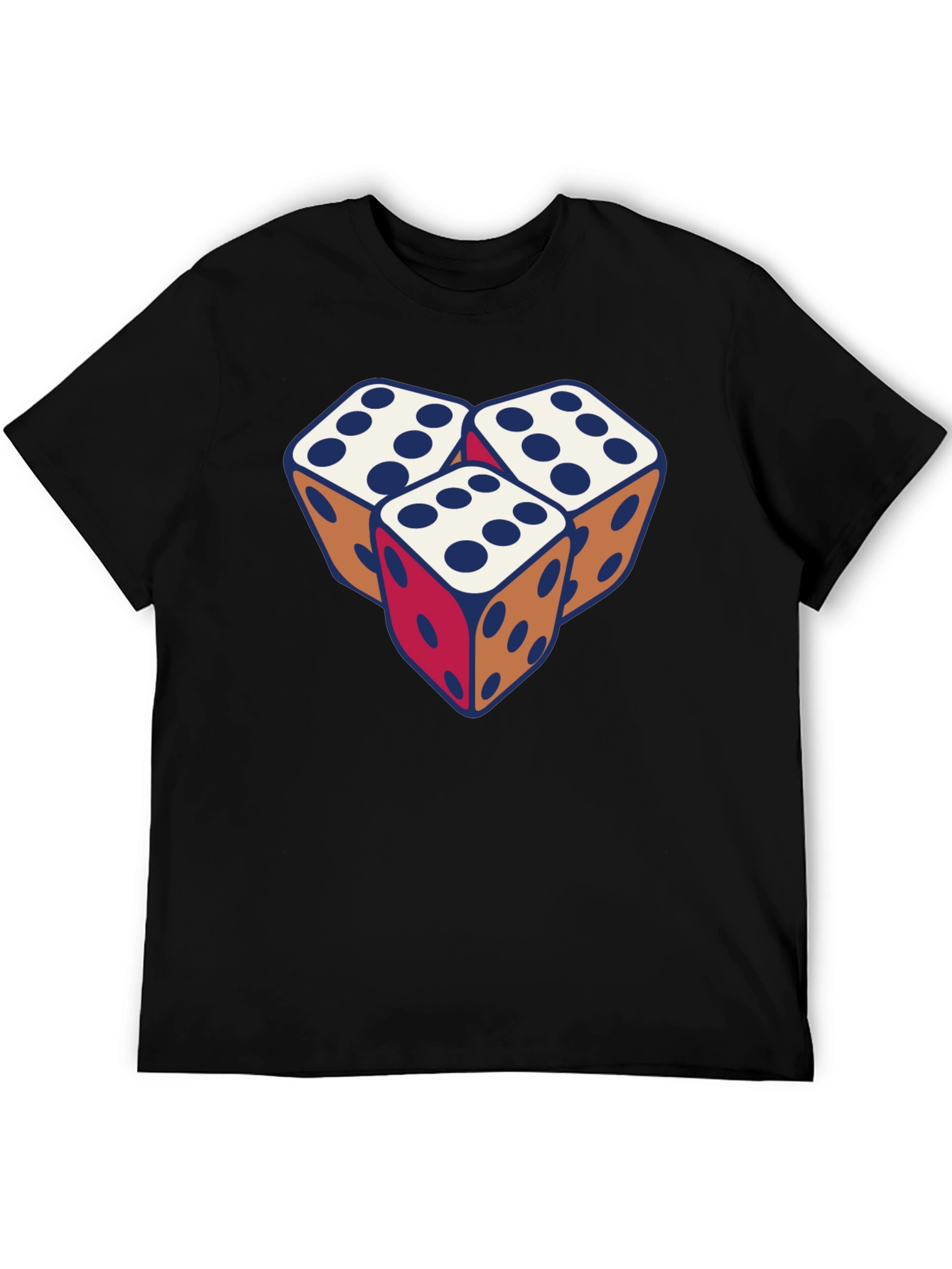 Dice Graphic Tee - Lucky Number Black T-Shirt