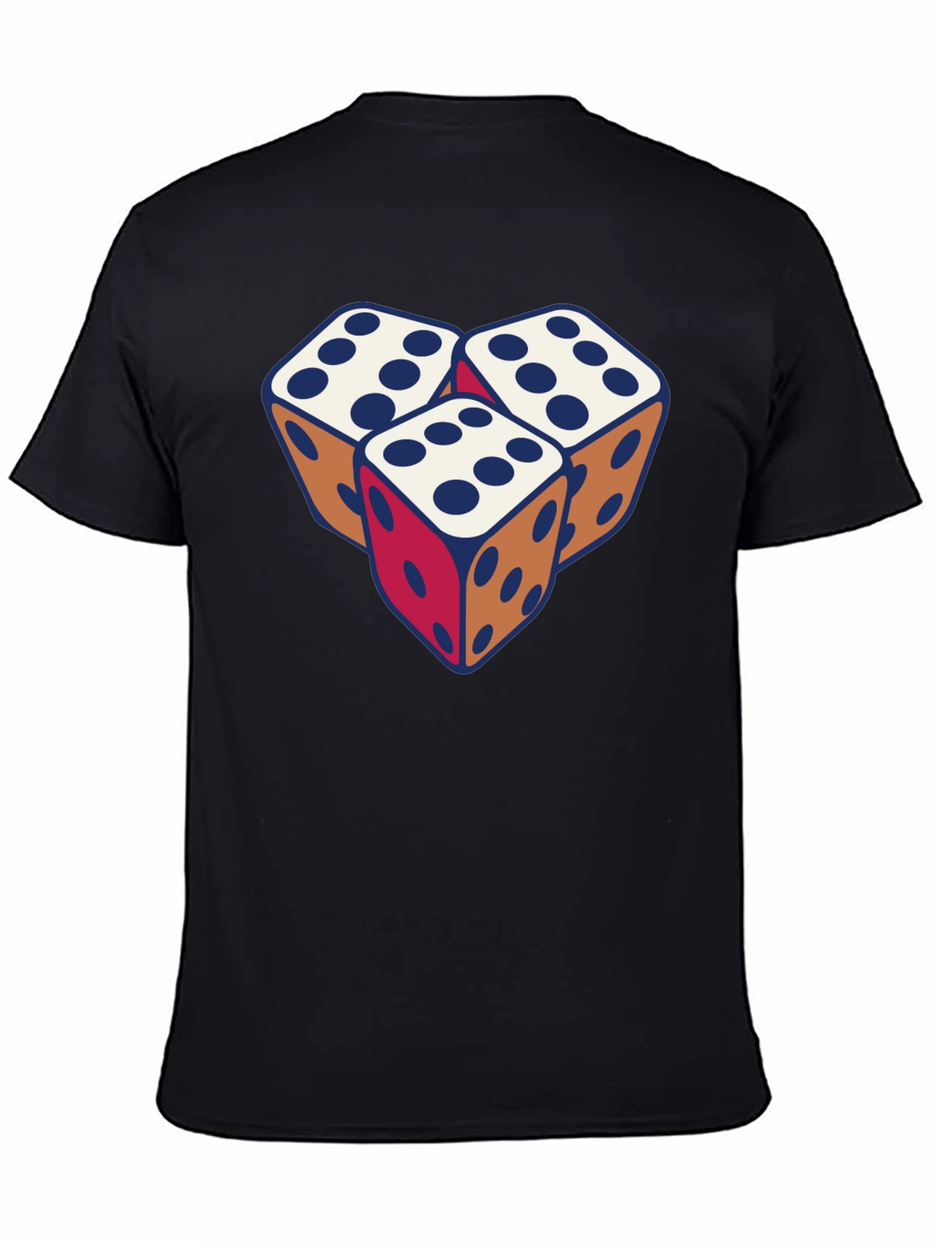 Dice Graphic Tee - Lucky Number Black T-Shirt