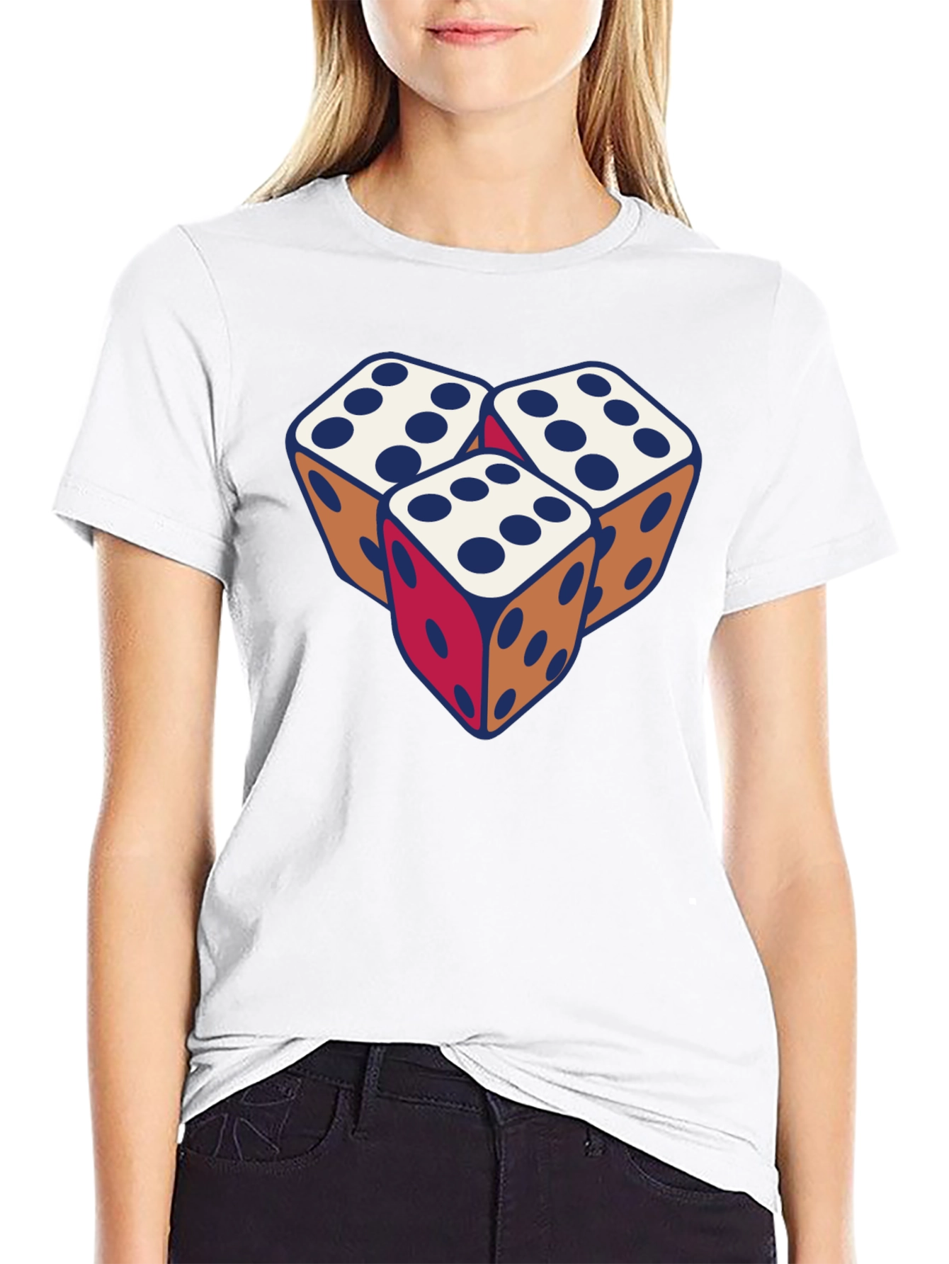Dice Graphic Tee - Lucky Number Black T-Shirt