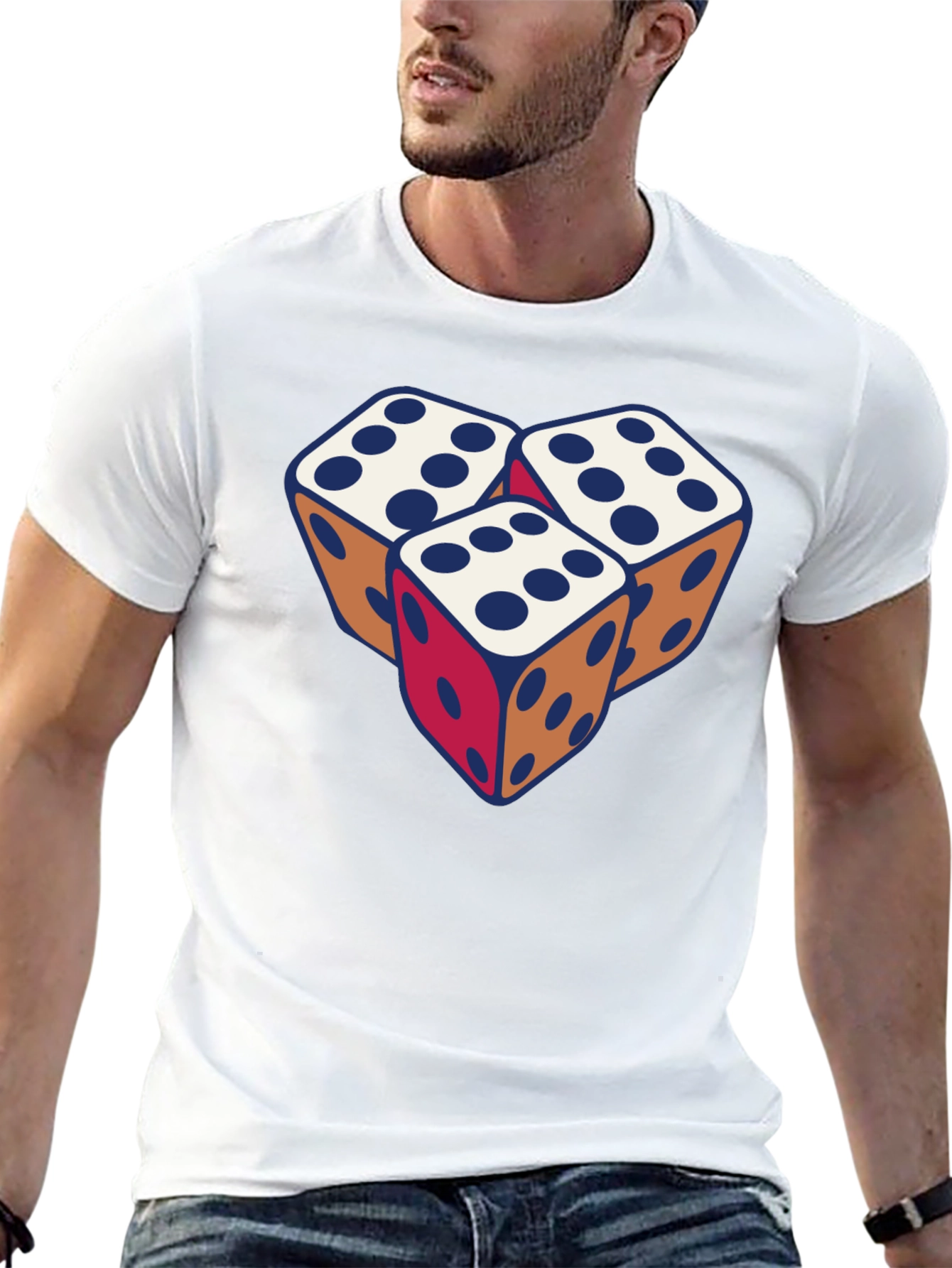 Dice Graphic Tee - Lucky Number Black T-Shirt
