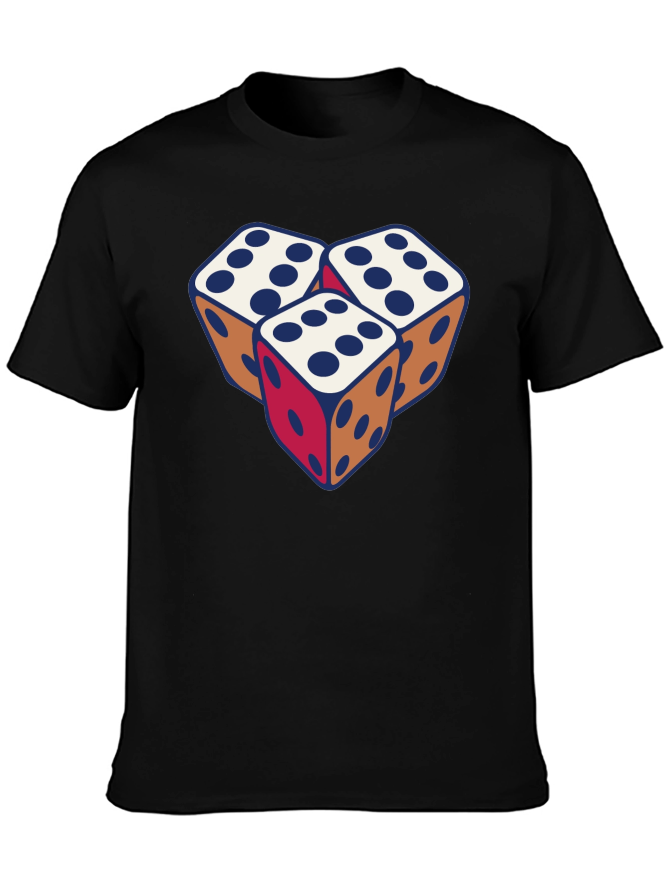 Dice Graphic Tee - Lucky Number Black T-Shirt