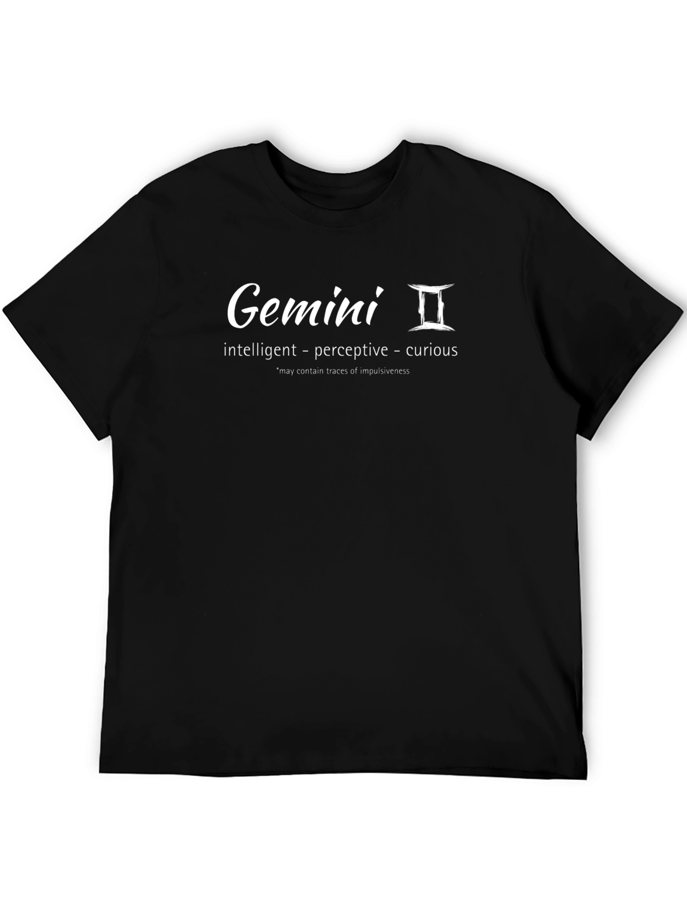 Gemini Zodiac Sign T-Shirt - Intelligent Perceptive Curious