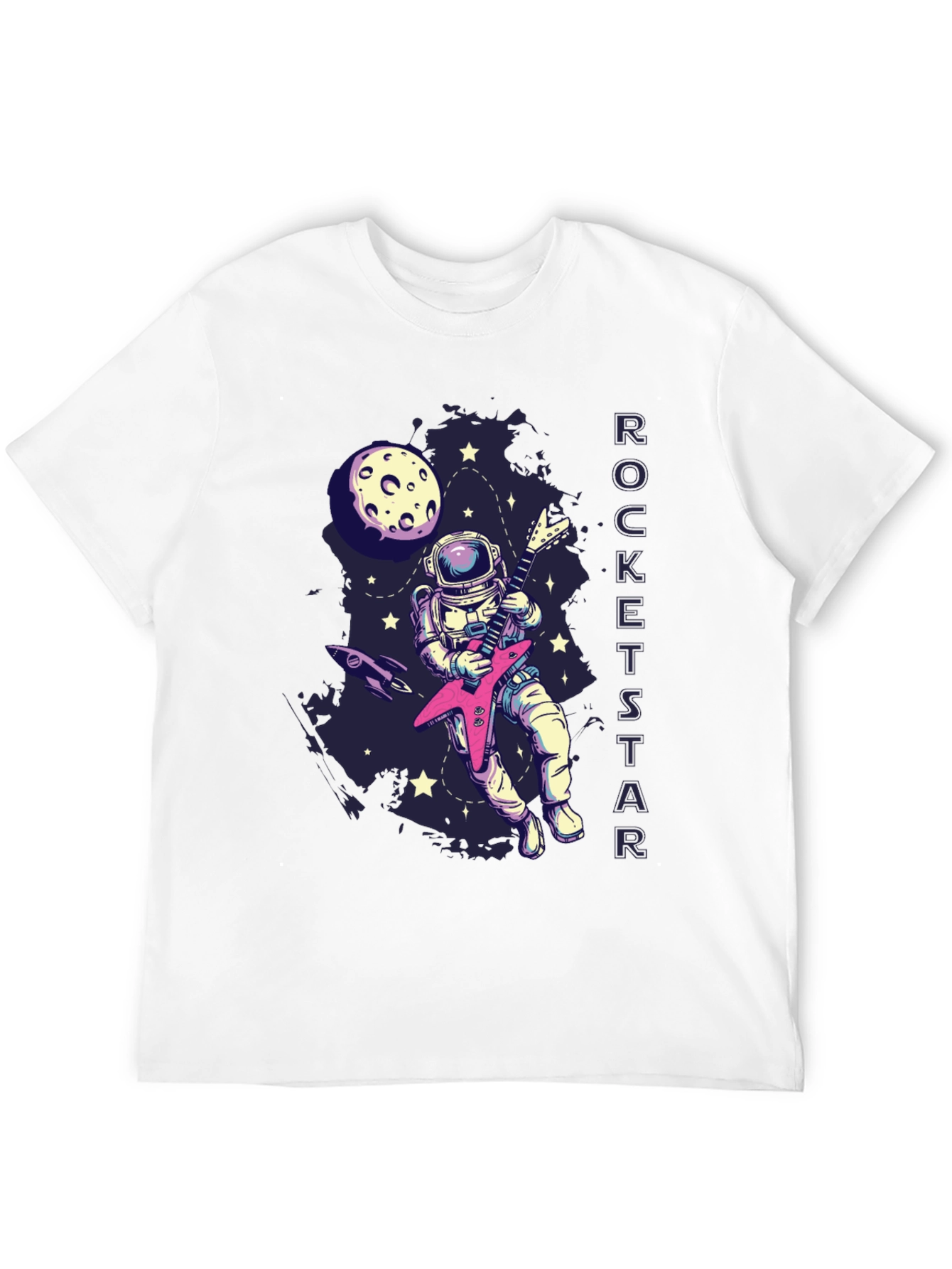 Astronaut Guitarist Graphic T-Shirt - Rock Out in Space!