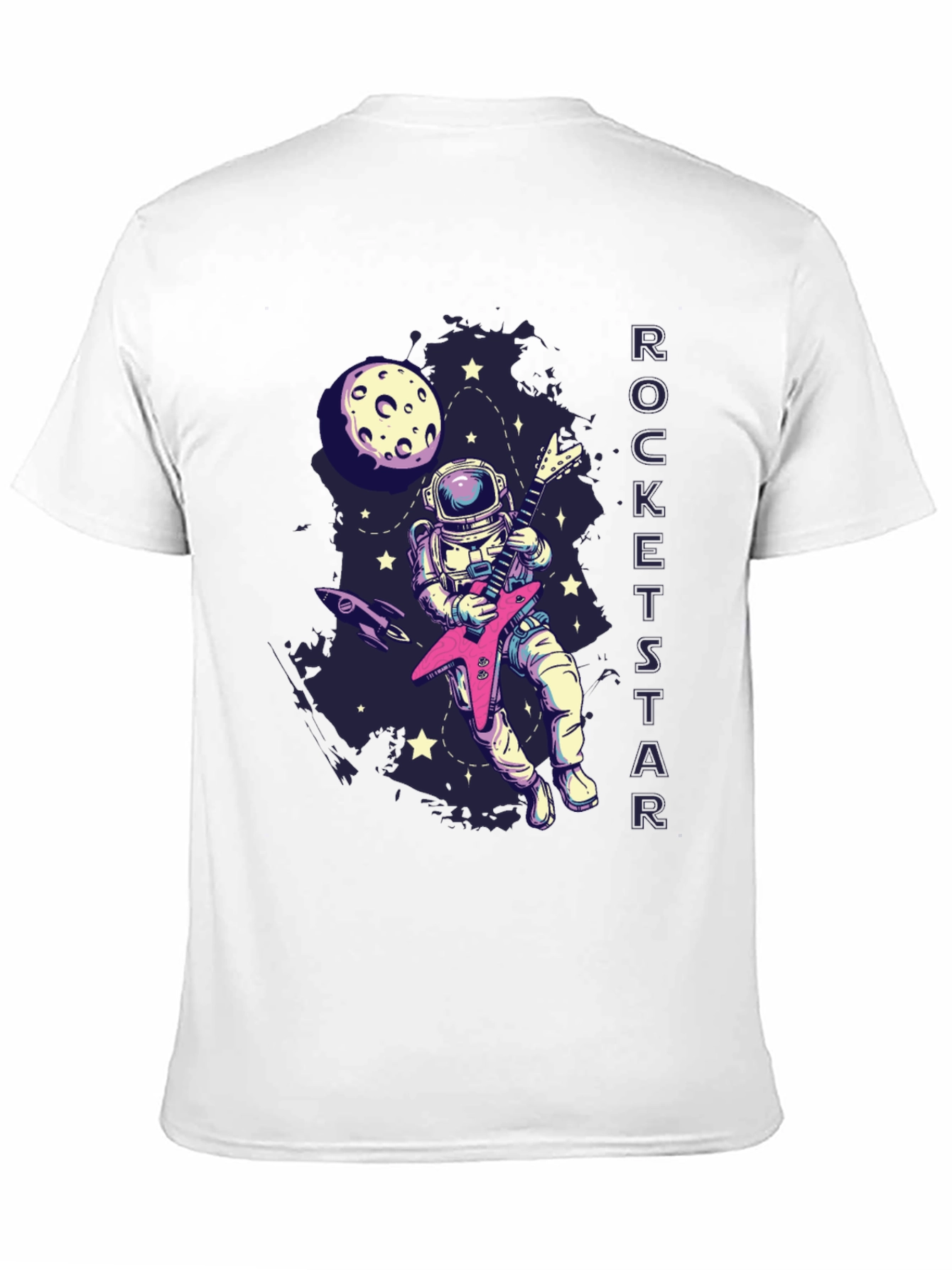 Astronaut Guitarist Graphic T-Shirt - Rock Out in Space!