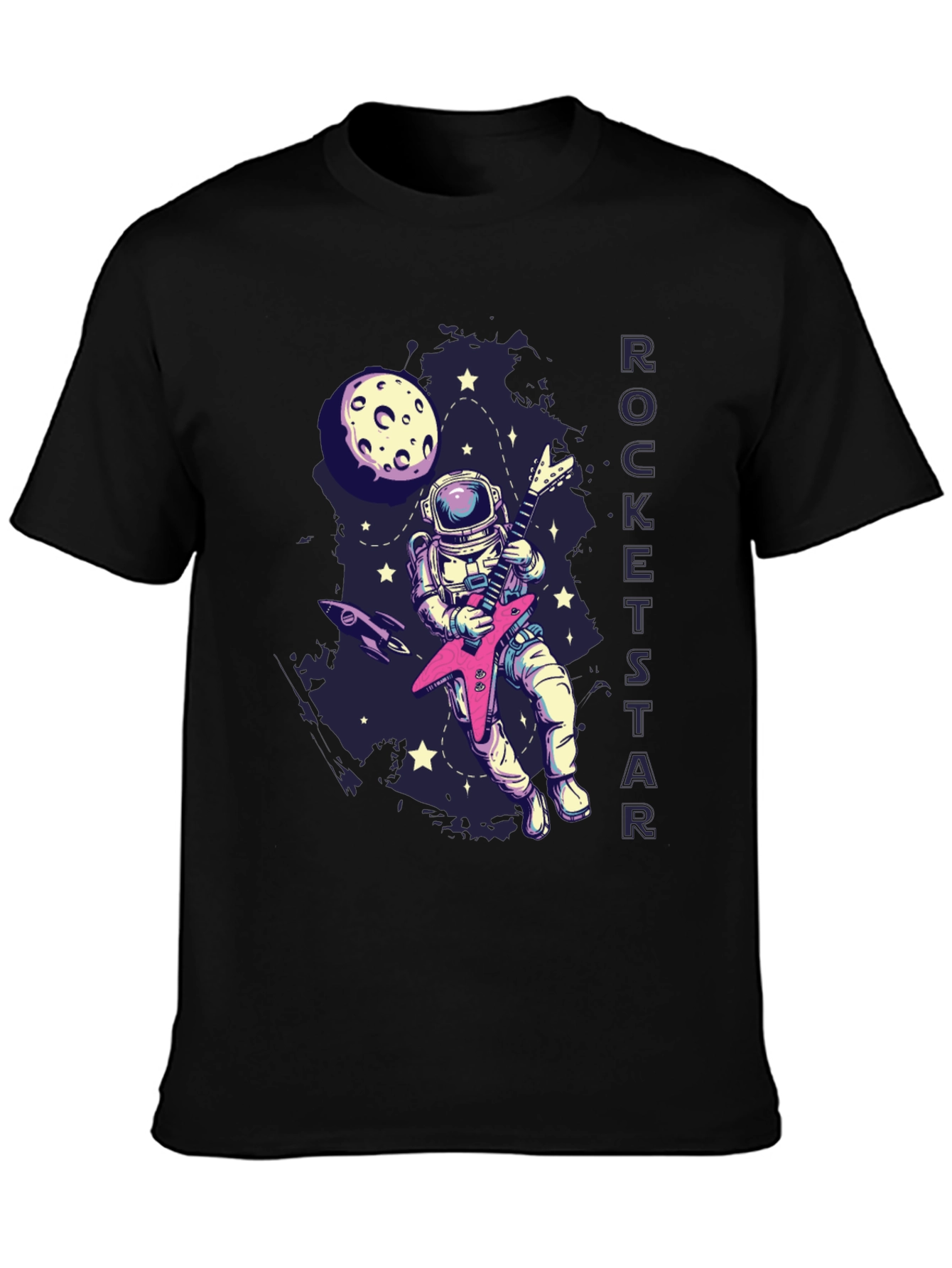 Astronaut Guitarist Graphic T-Shirt - Rock Out in Space!