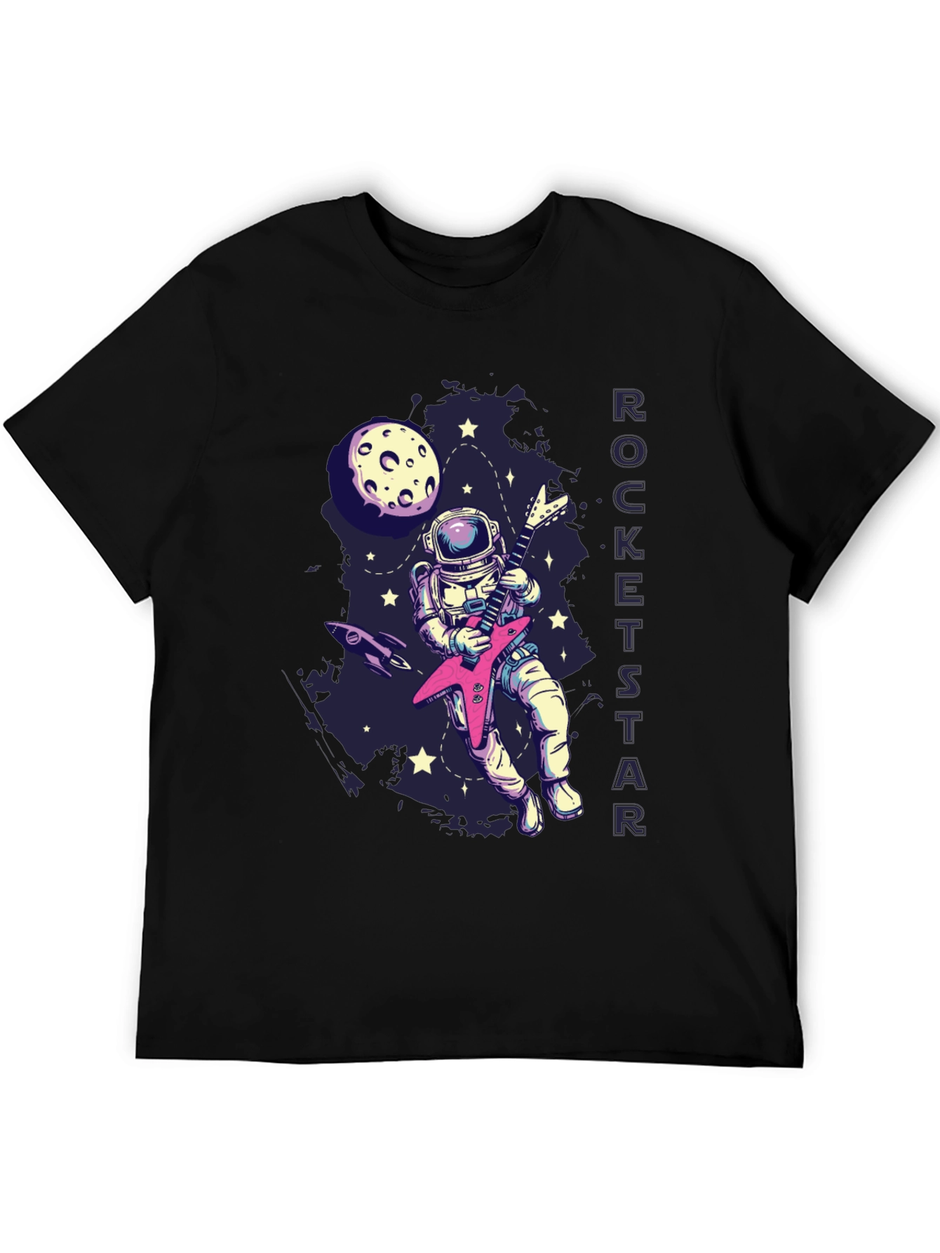 Astronaut Guitarist Graphic T-Shirt - Rock Out in Space!