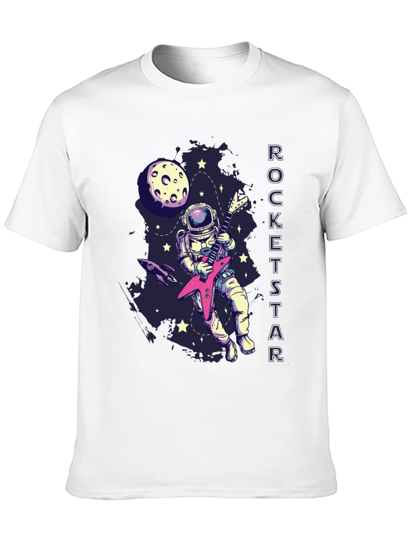Astronaut Guitarist Graphic T-Shirt - Rock Out in Space!