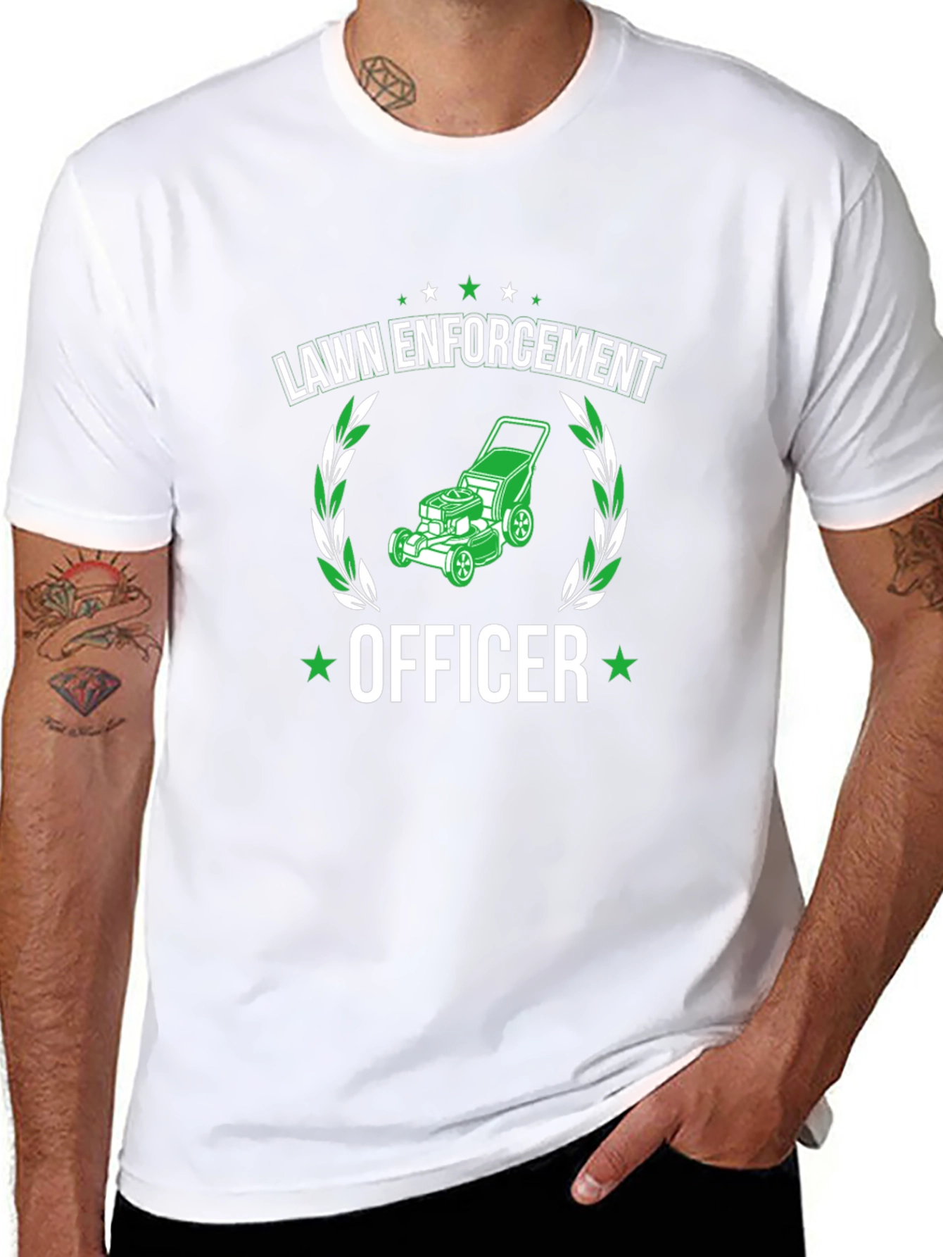 Lawn Enforcement Officer Graphic T-Shirt
